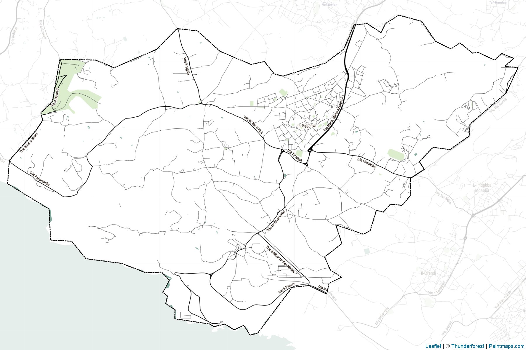 Siggiewi (Citta' Ferdinand) (Malta) Map Cropping Samples-2