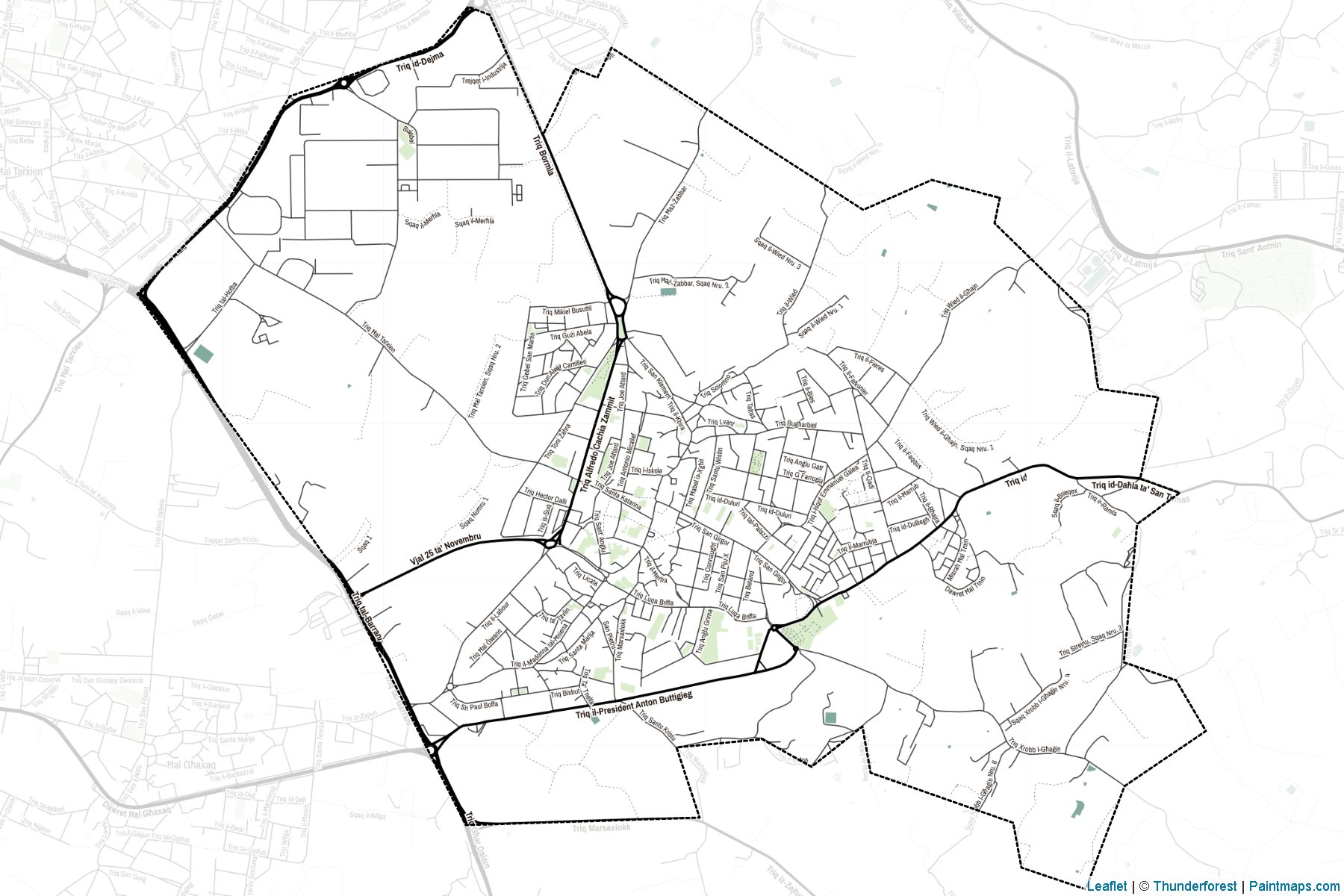 Zejtun (Citta' Beland) (Malta) Map Cropping Samples-2