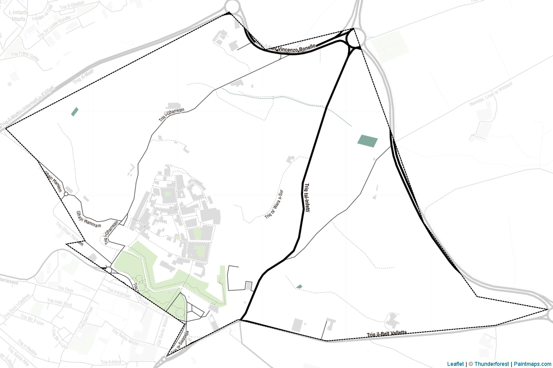 Mdina (Citta' Notabile) (Malta) Map Cropping Samples-2