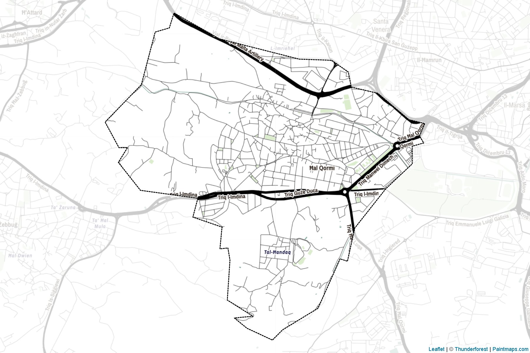 Qormi (Citta' Pinto) (Malta) Map Cropping Samples-2