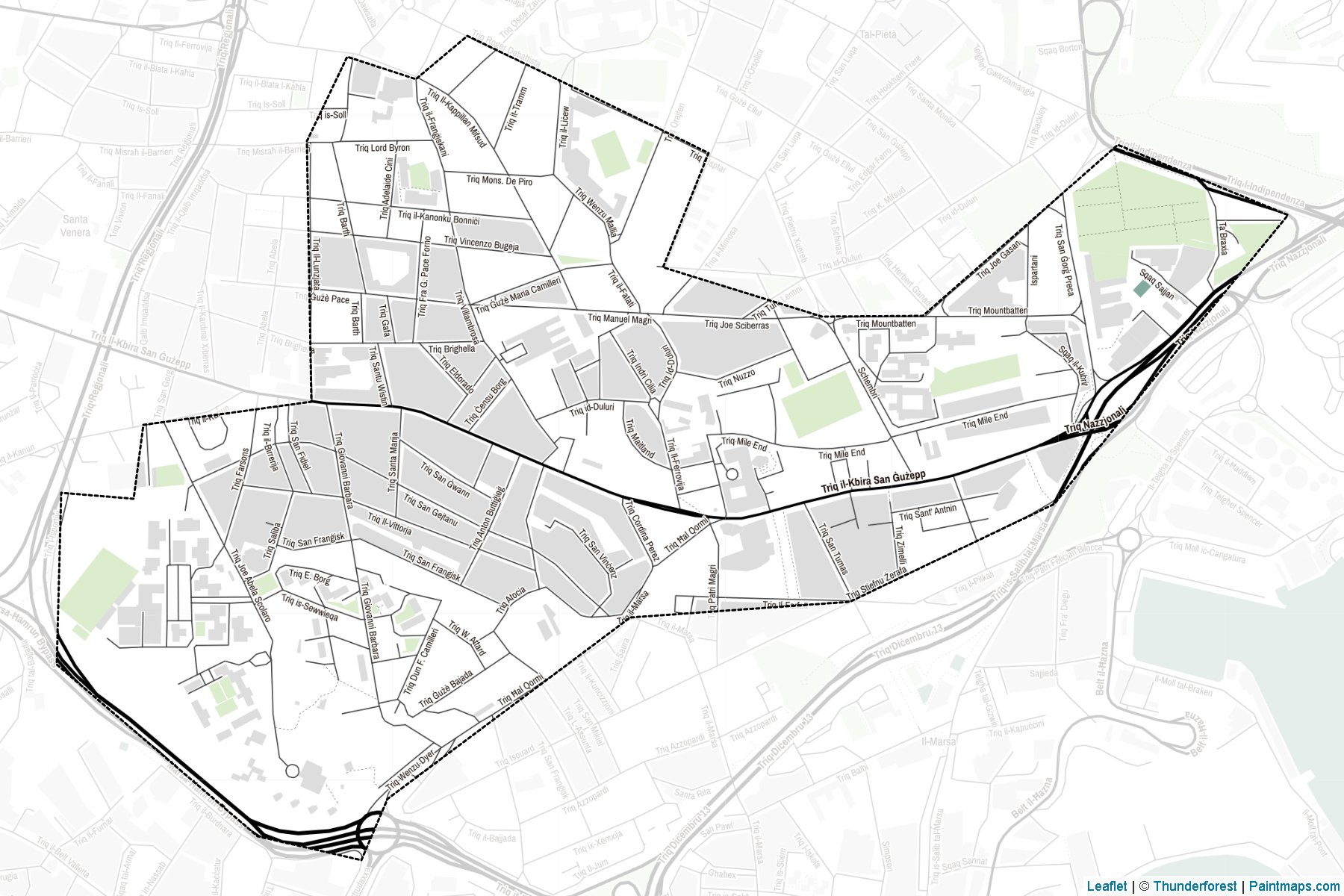 Muestras de recorte de mapas Hamrun (Malta)-2