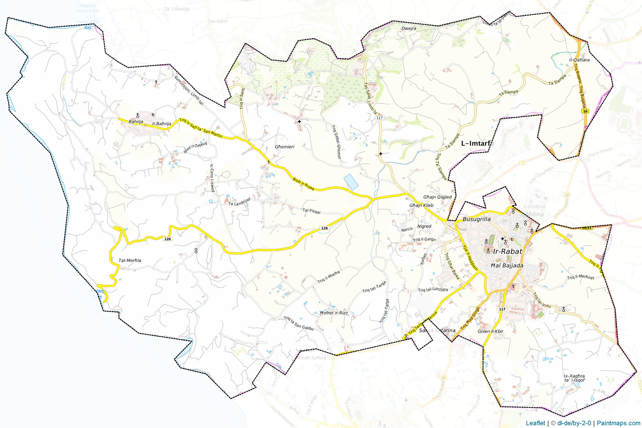 Rabat (Malta) (Malta) Map Cropping Samples-1