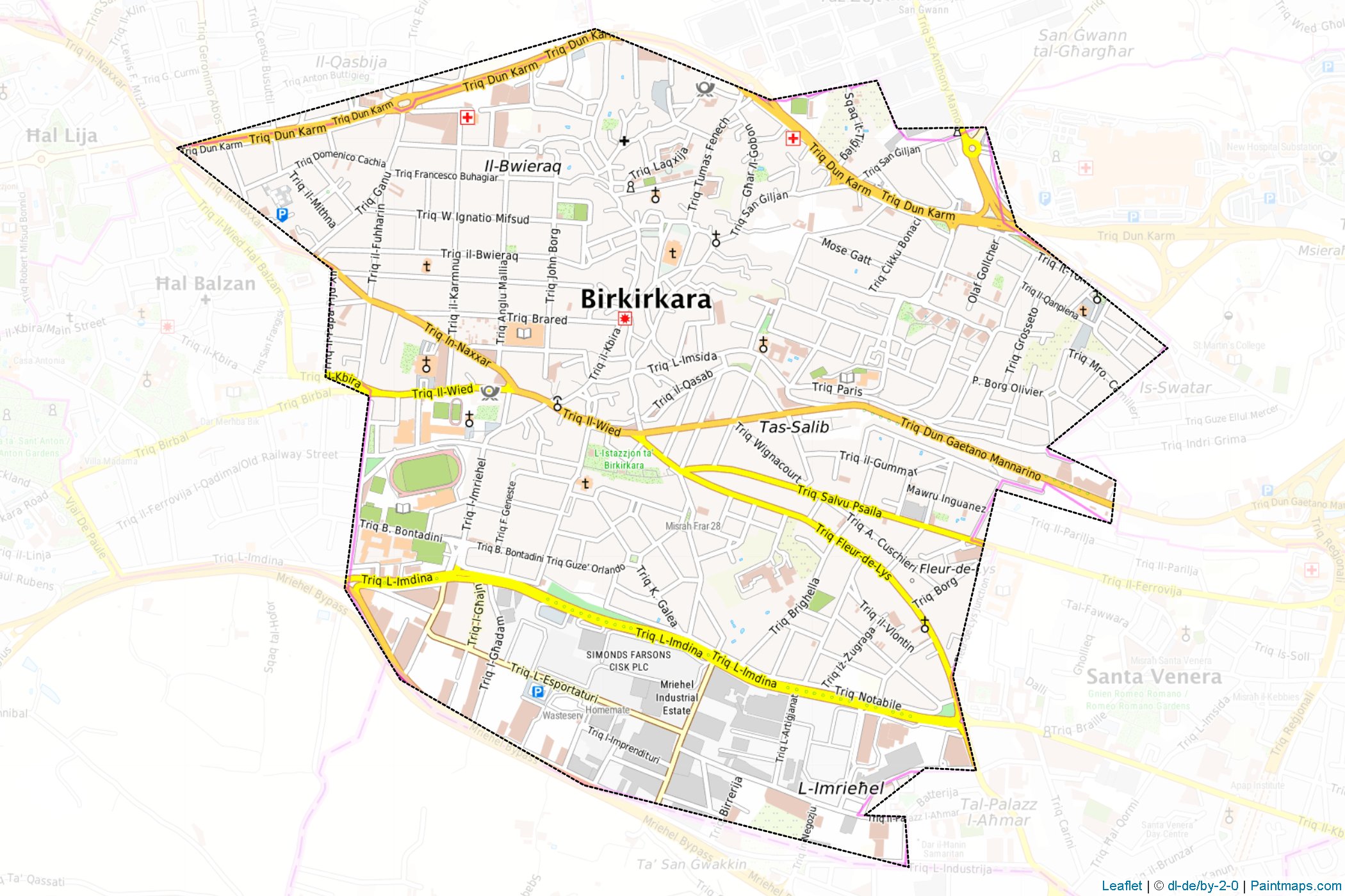 Muestras de recorte de mapas Birkirkara (Malta)-1