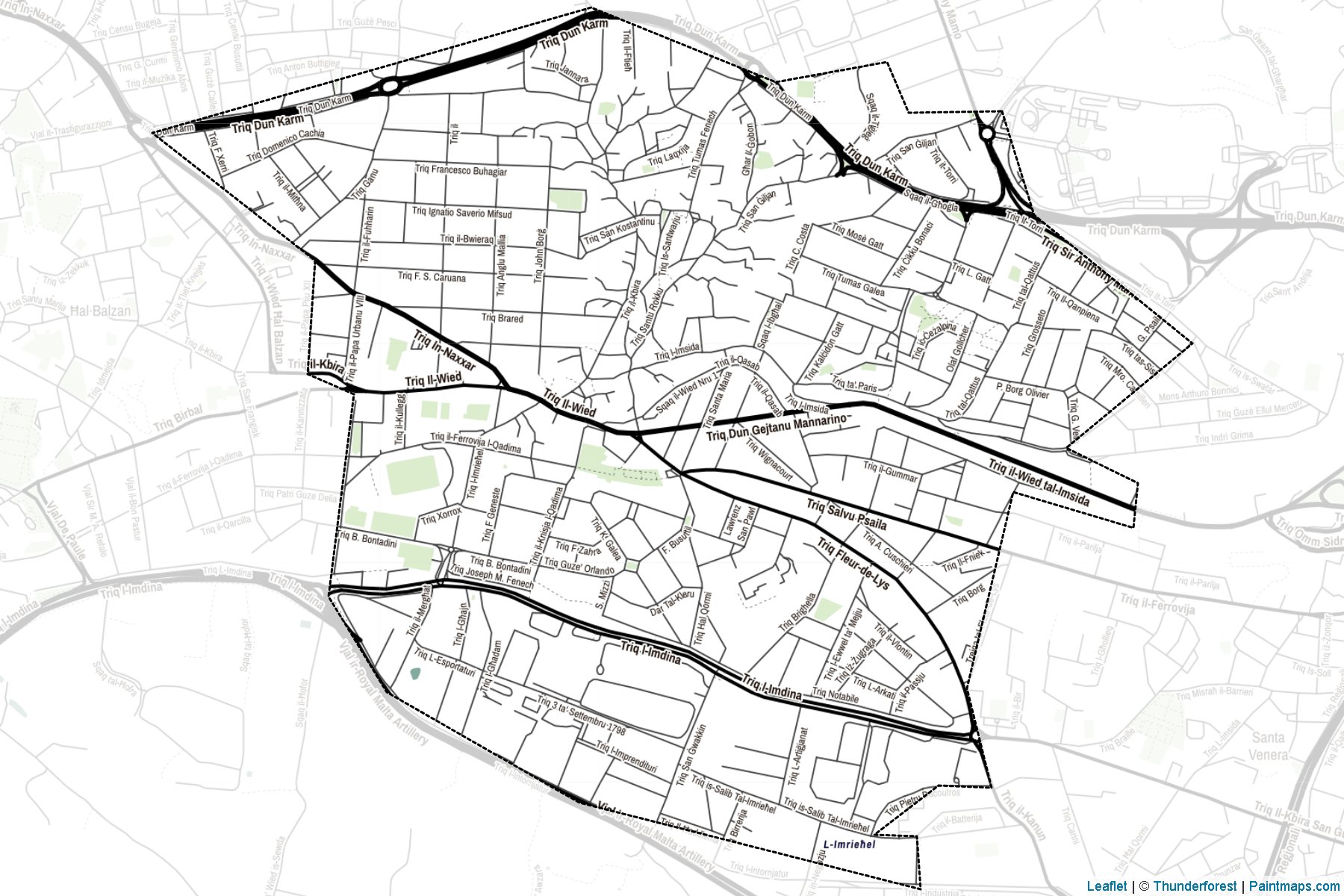 Muestras de recorte de mapas Birkirkara (Malta)-2