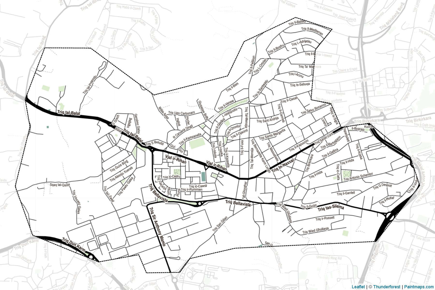 San Gwann (Malta) Map Cropping Samples-2