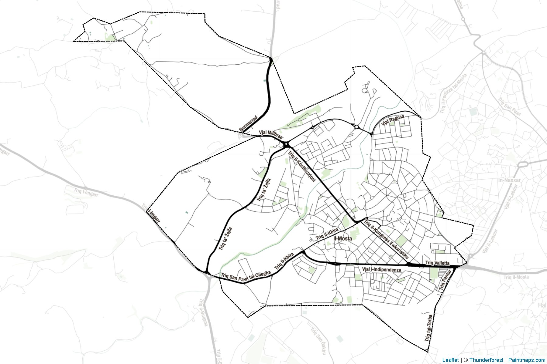 Mosta (Malta) Map Cropping Samples-2