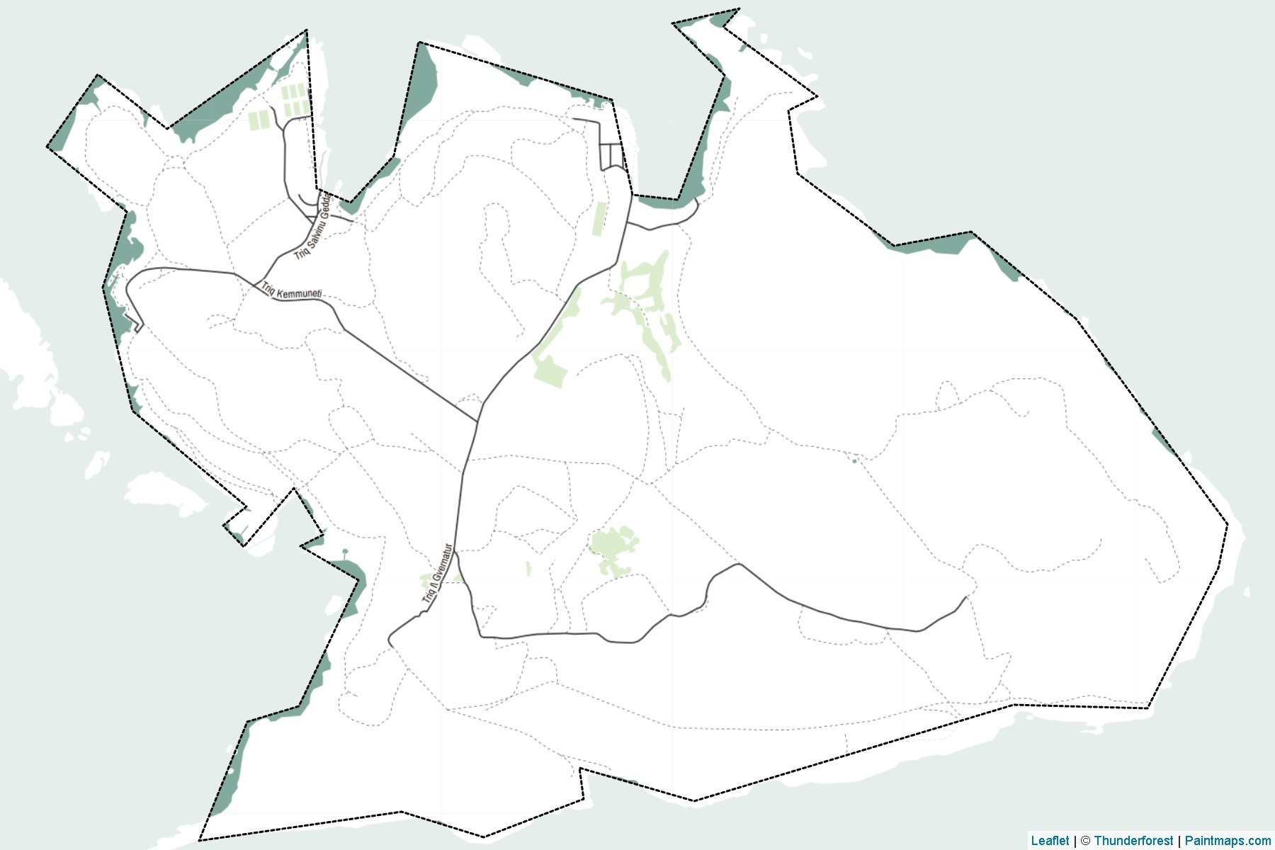 Muestras de recorte de mapas Ghajnsielem u Kemmuna (Malta)-2