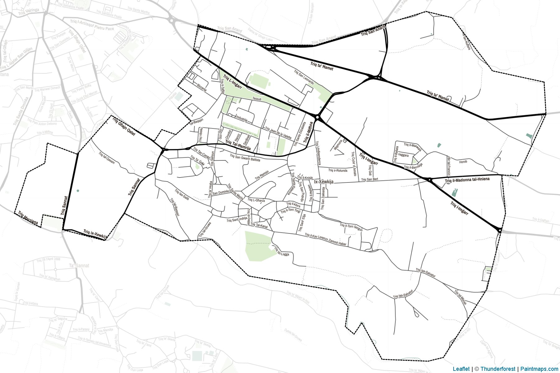 Muestras de recorte de mapas Xewkija (Malta)-2