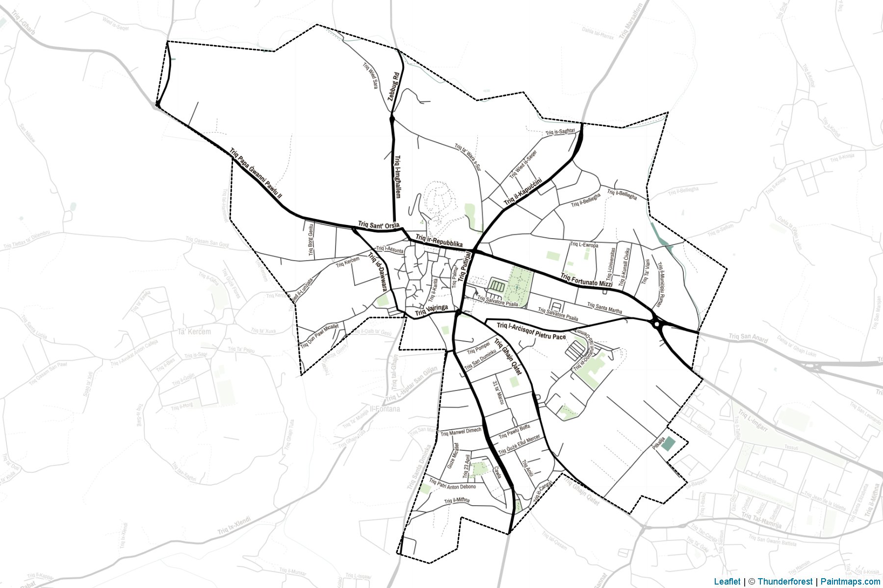 Rabat (Ghawdex) (Citta' Vittoria) (Malta) Map Cropping Samples-2