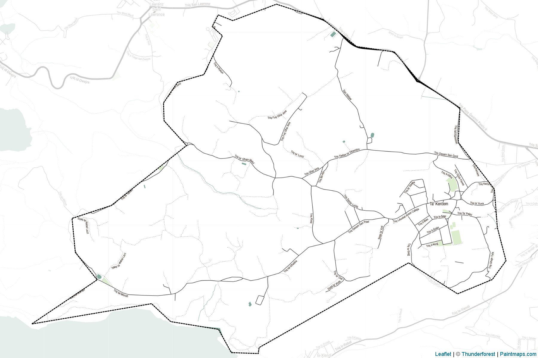 Kercem (Malta) Map Cropping Samples-2