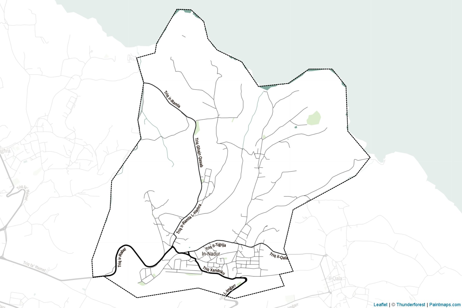 Muestras de recorte de mapas Nadur (Malta)-2