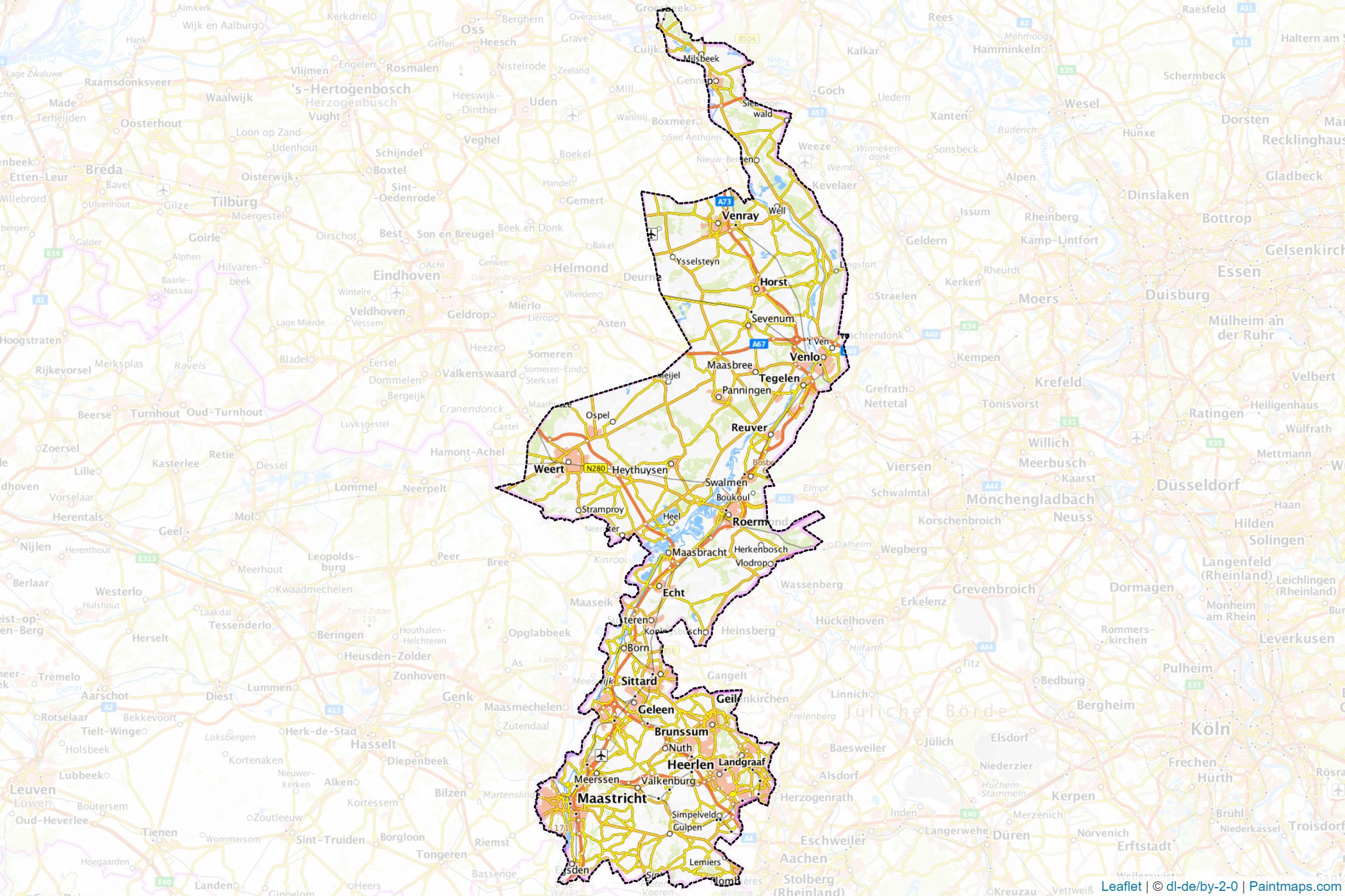 Limburg (Hollanda) Haritası Örnekleri-1