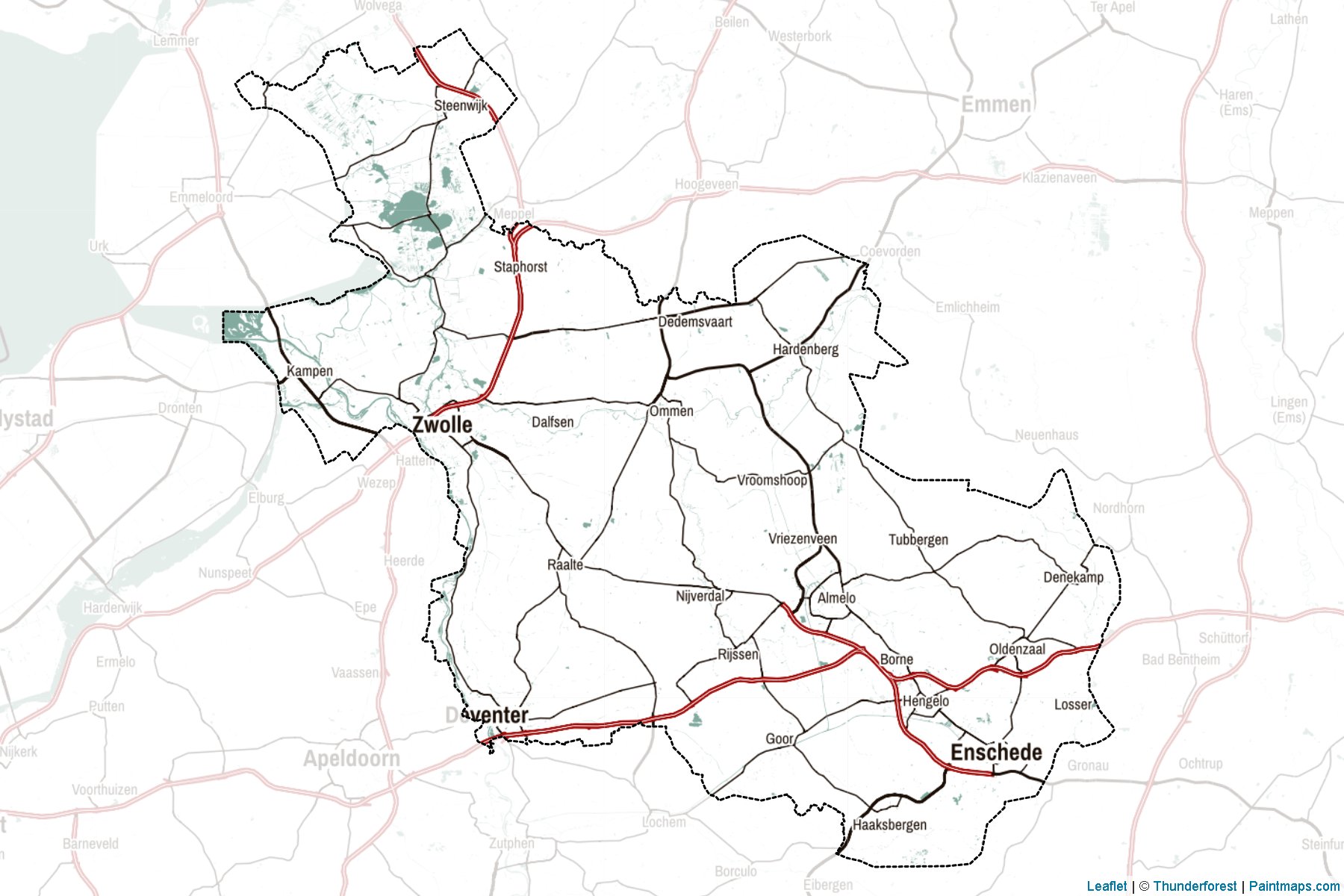 Overijssel (Netherlands) Map Cropping Samples-2