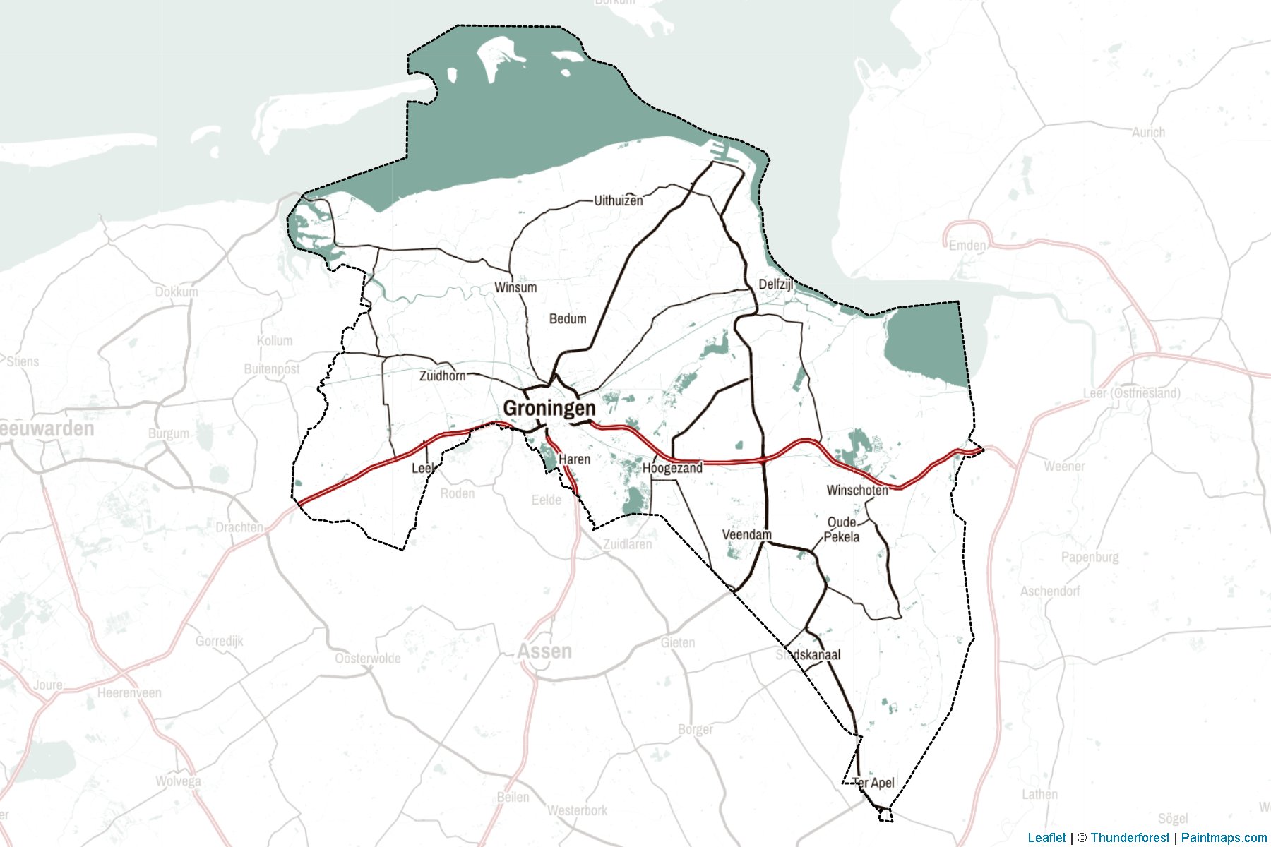 Groningen (Netherlands) Map Cropping Samples-2