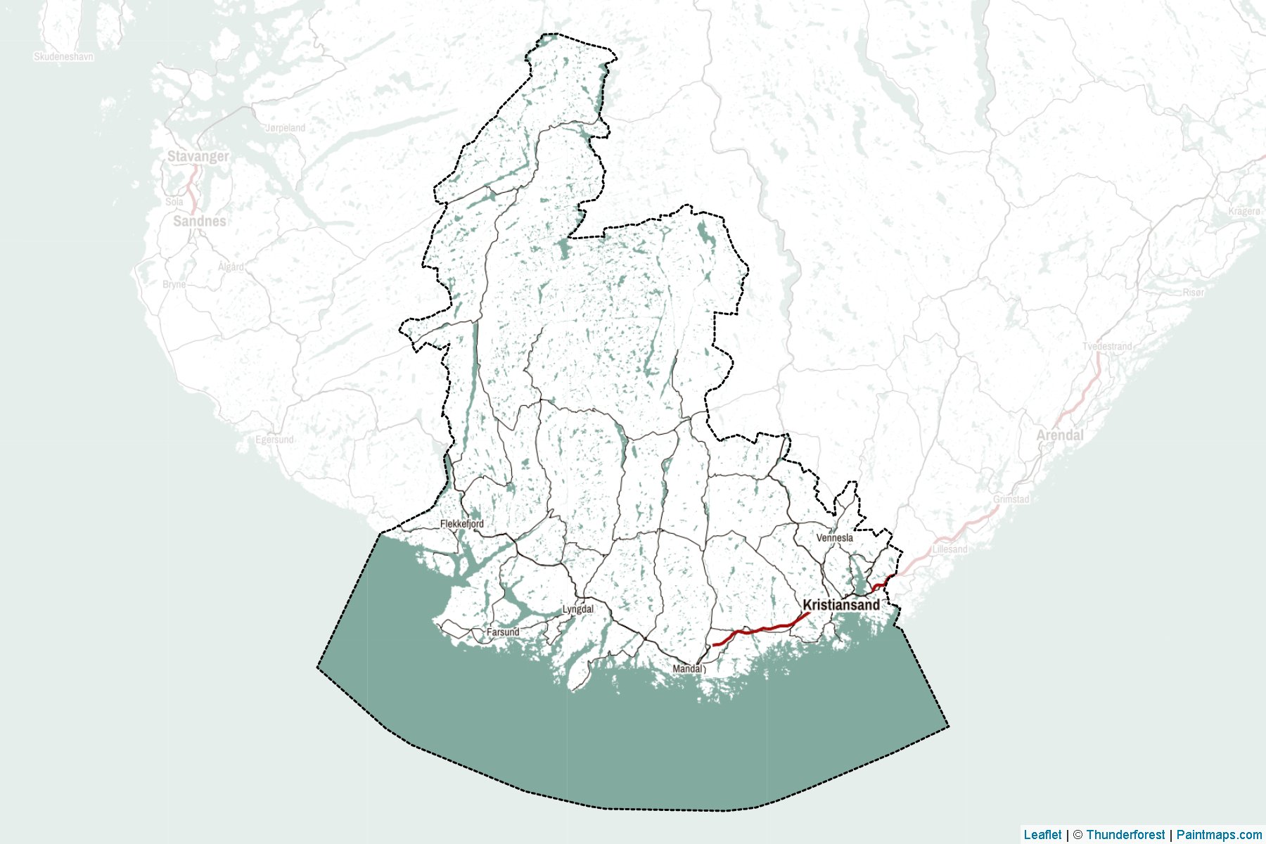 Vest-Agder (Norway) Map Cropping Samples-2