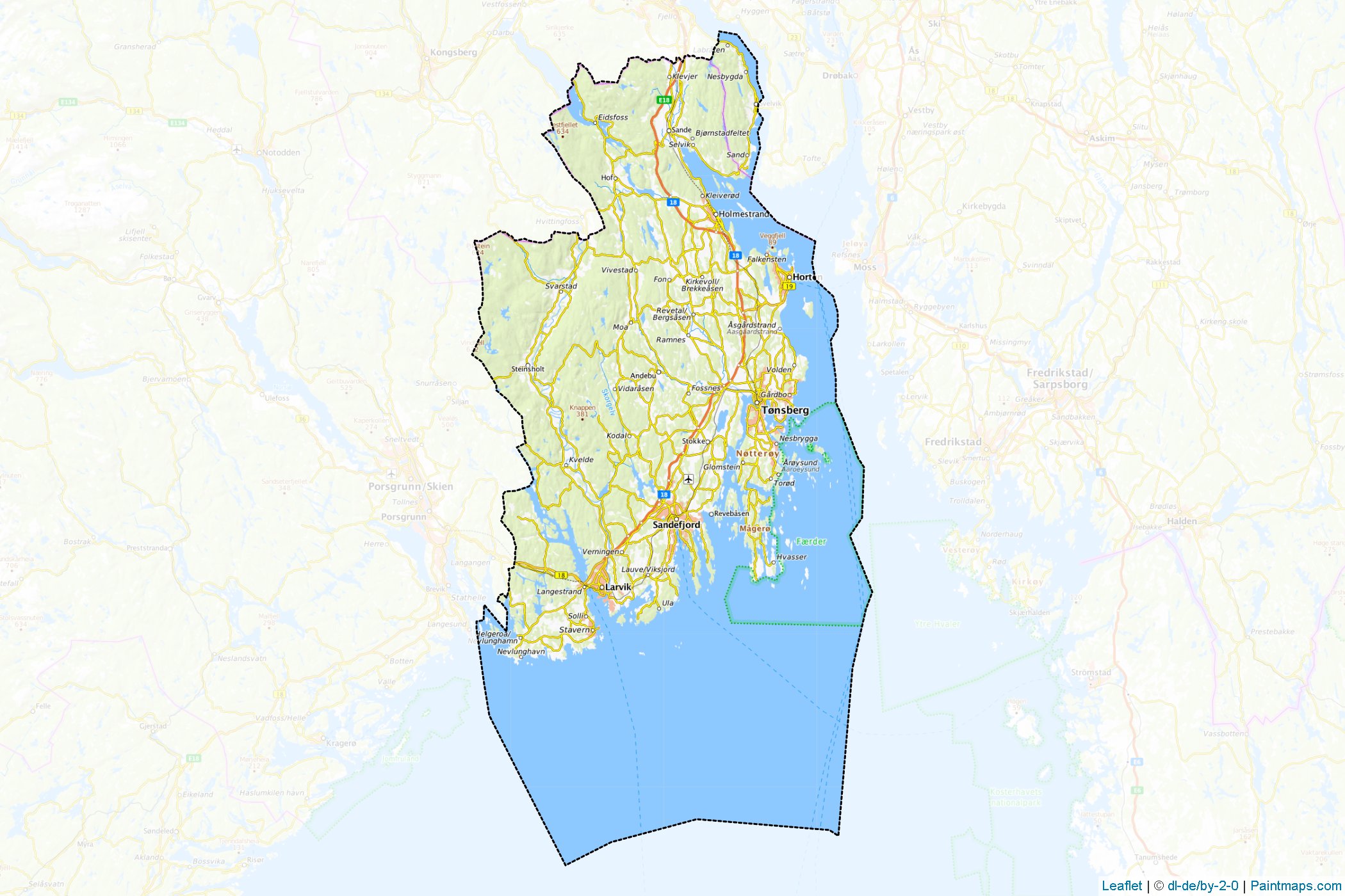 Vestfold (Norway) Map Cropping Samples-1