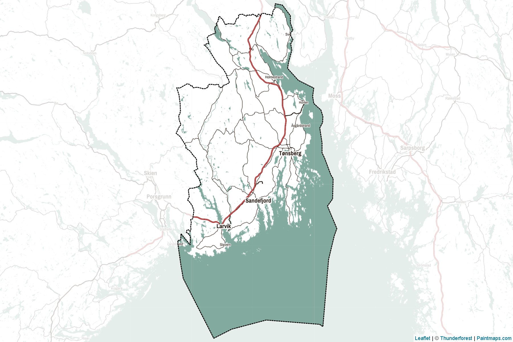 Vestfold (Norveç) Haritası Örnekleri-2