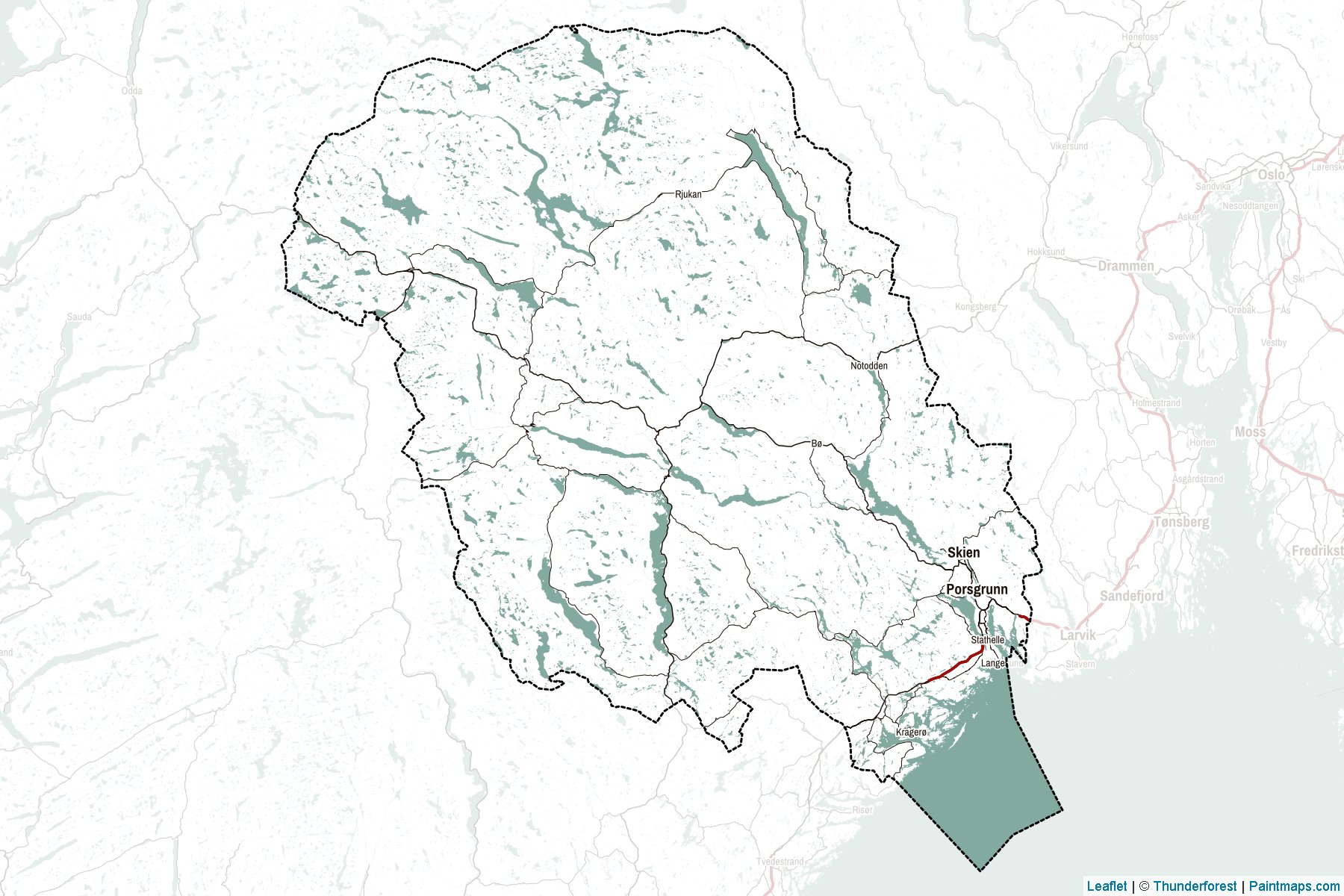 Telemark (Norway) Map Cropping Samples-2