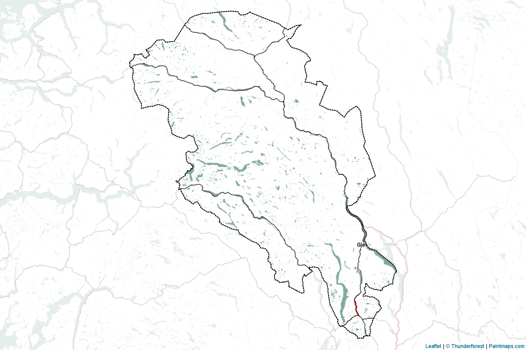 Oppland (Norway) Map Cropping Samples-2