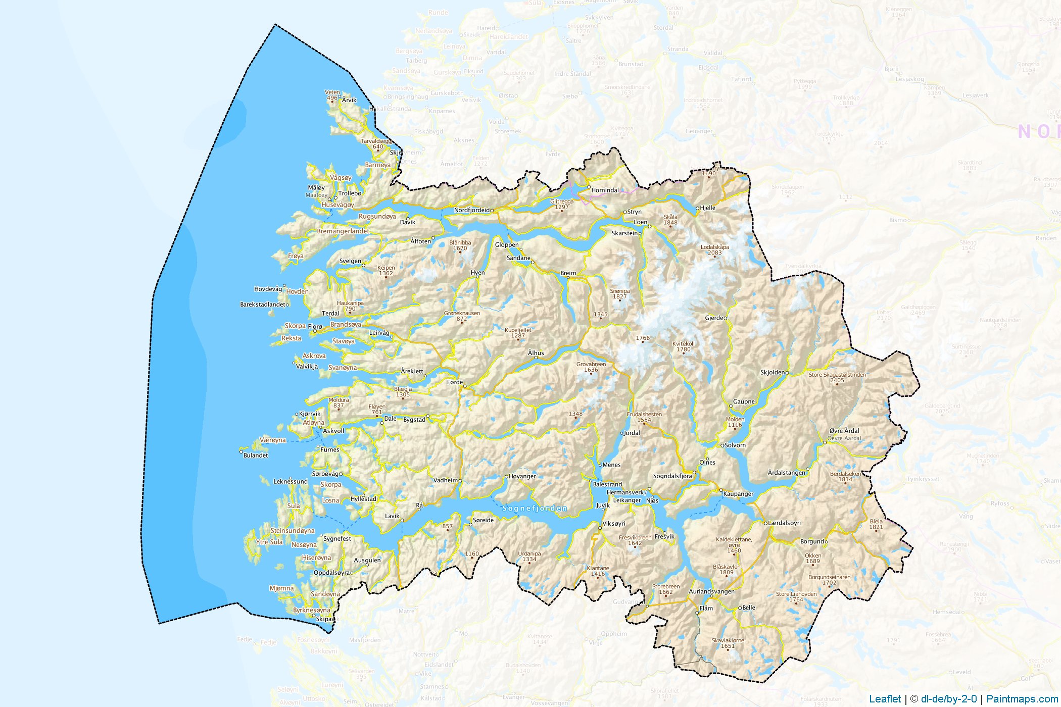 Sogn og Fjordane (Norway) Map Cropping Samples-1