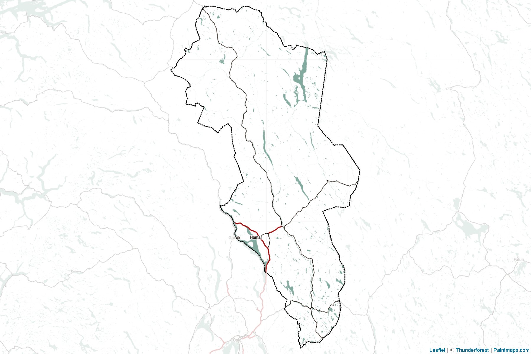 Muestras de recorte de mapas Hedmark (Noruega)-2