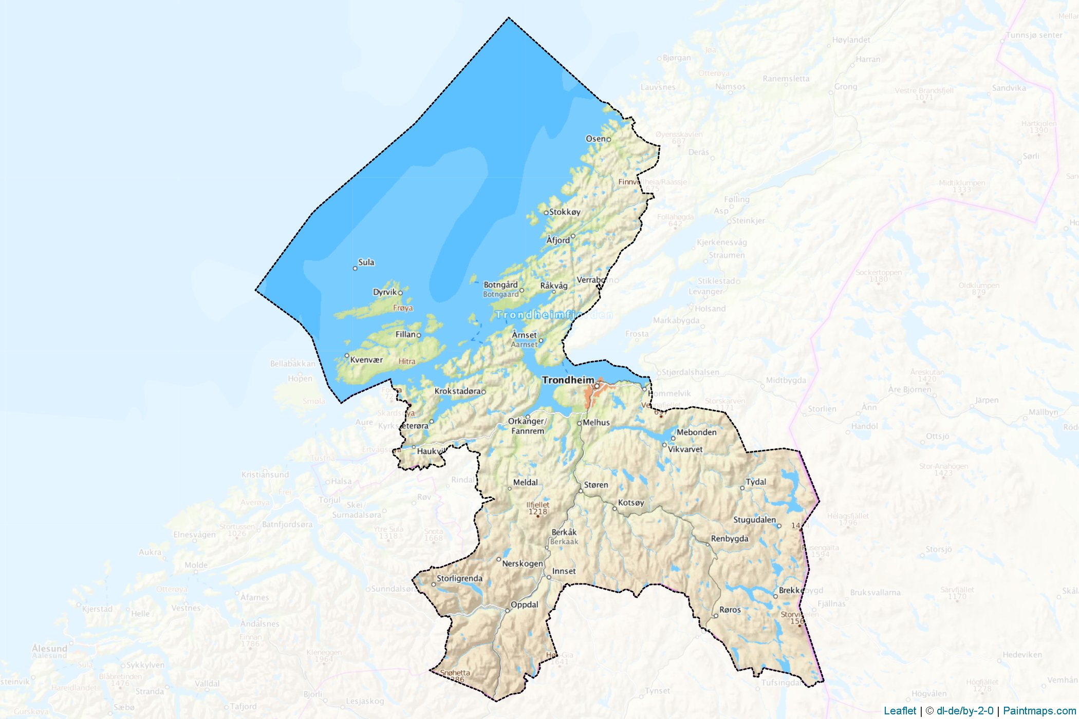 Sør-Trøndelag (Norway) Map Cropping Samples-1