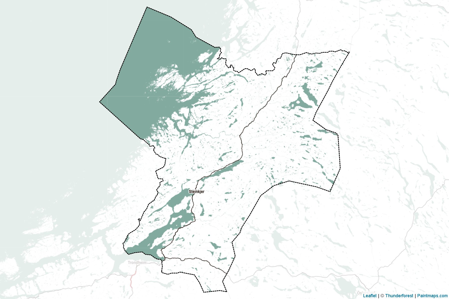 Muestras de recorte de mapas Nord-Trøndelag (Noruega)-2