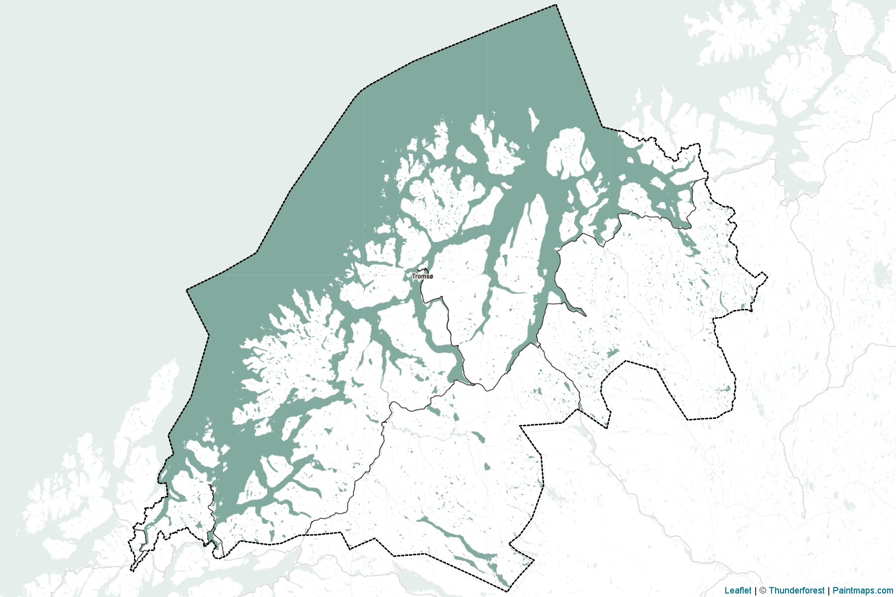 Muestras de recorte de mapas Troms (Noruega)-2