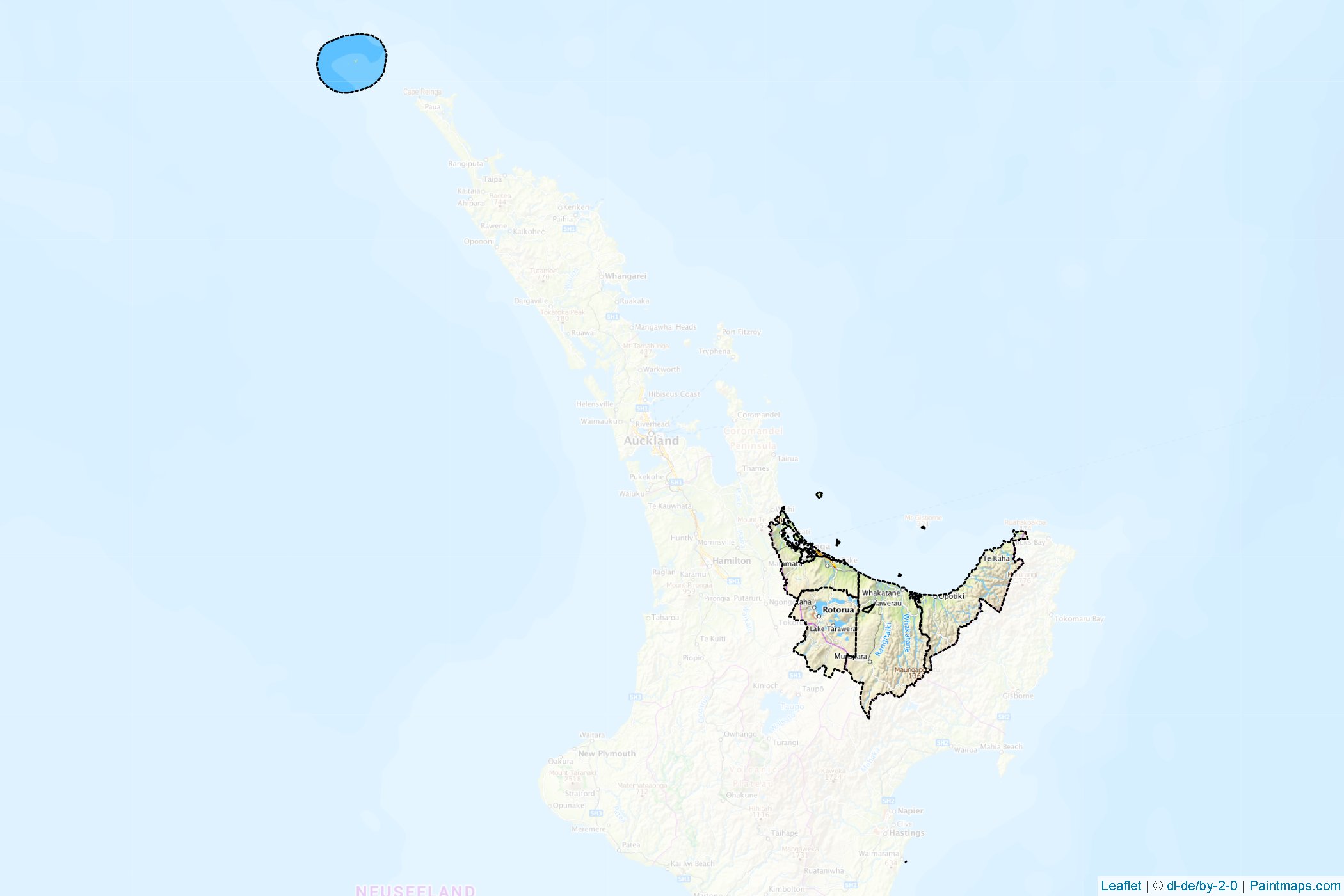 Muestras de recorte de mapas Bay of Plenty Region (Nueva Zelanda)-1