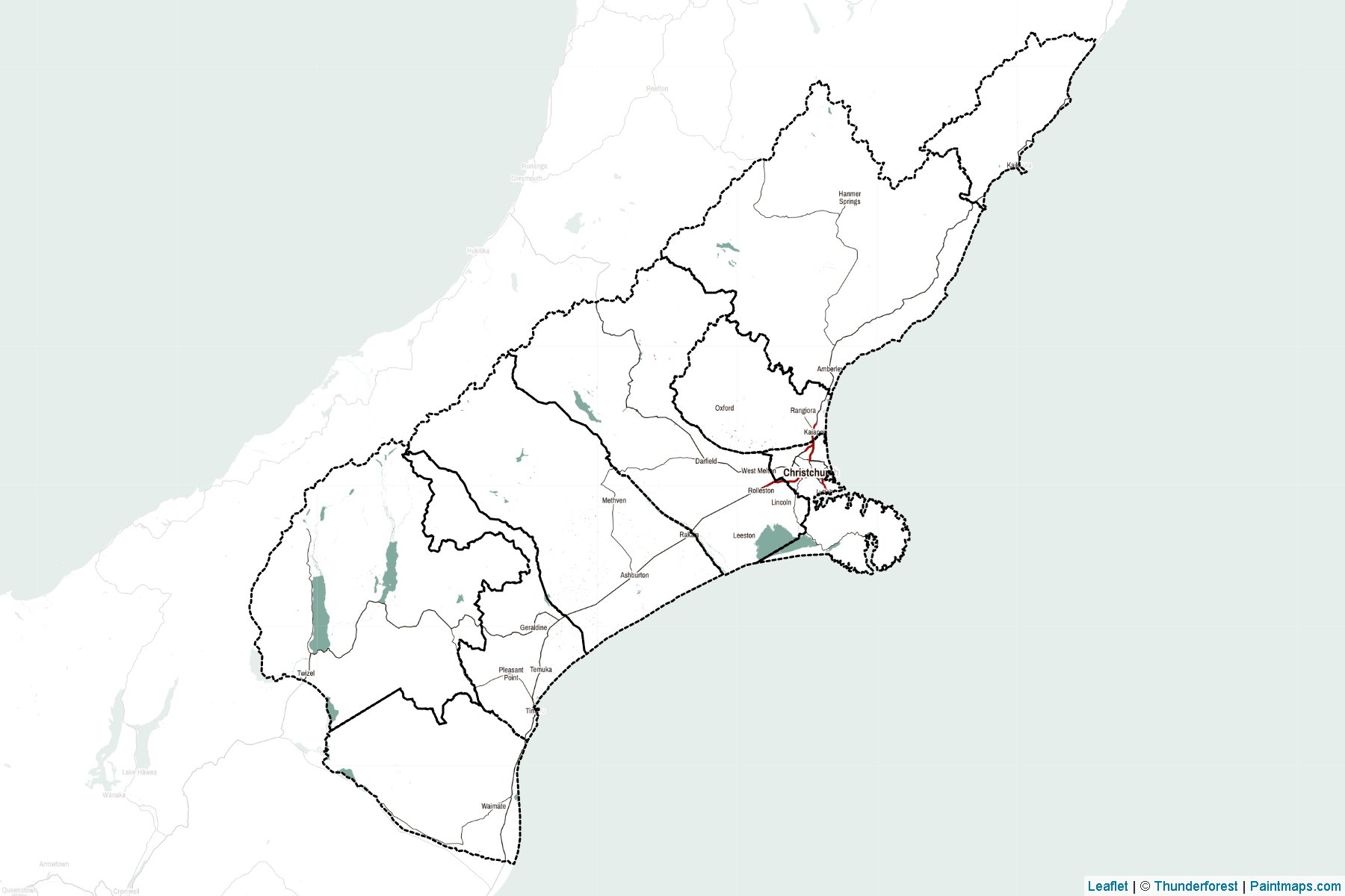 Muestras de recorte de mapas Canterbury Region (Nueva Zelanda)-2