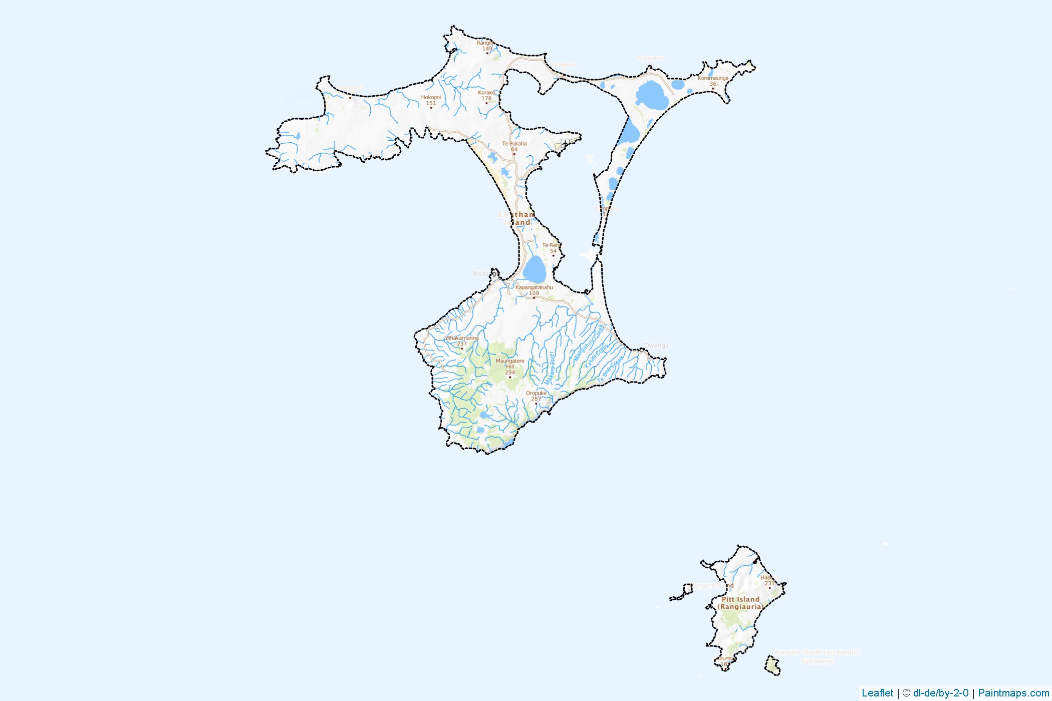 Muestras de recorte de mapas Chatham Islands (Nueva Zelanda)-1