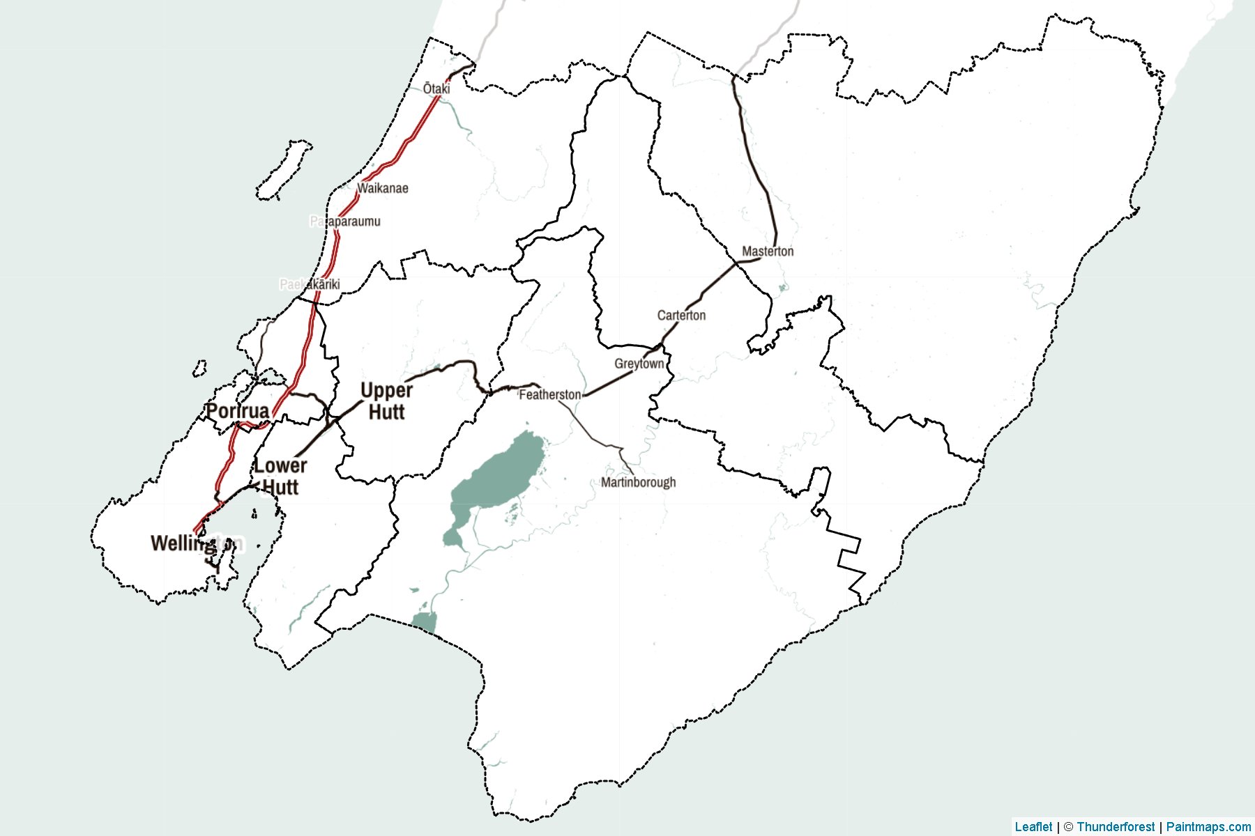 Muestras de recorte de mapas Wellington Region (Nueva Zelanda)-2