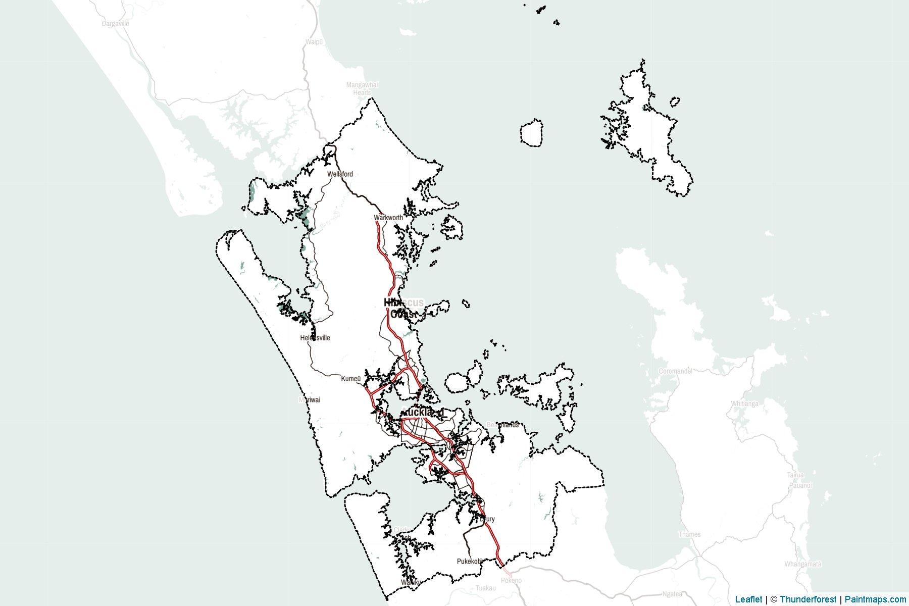 Muestras de recorte de mapas Auckland Region (Nueva Zelanda)-2