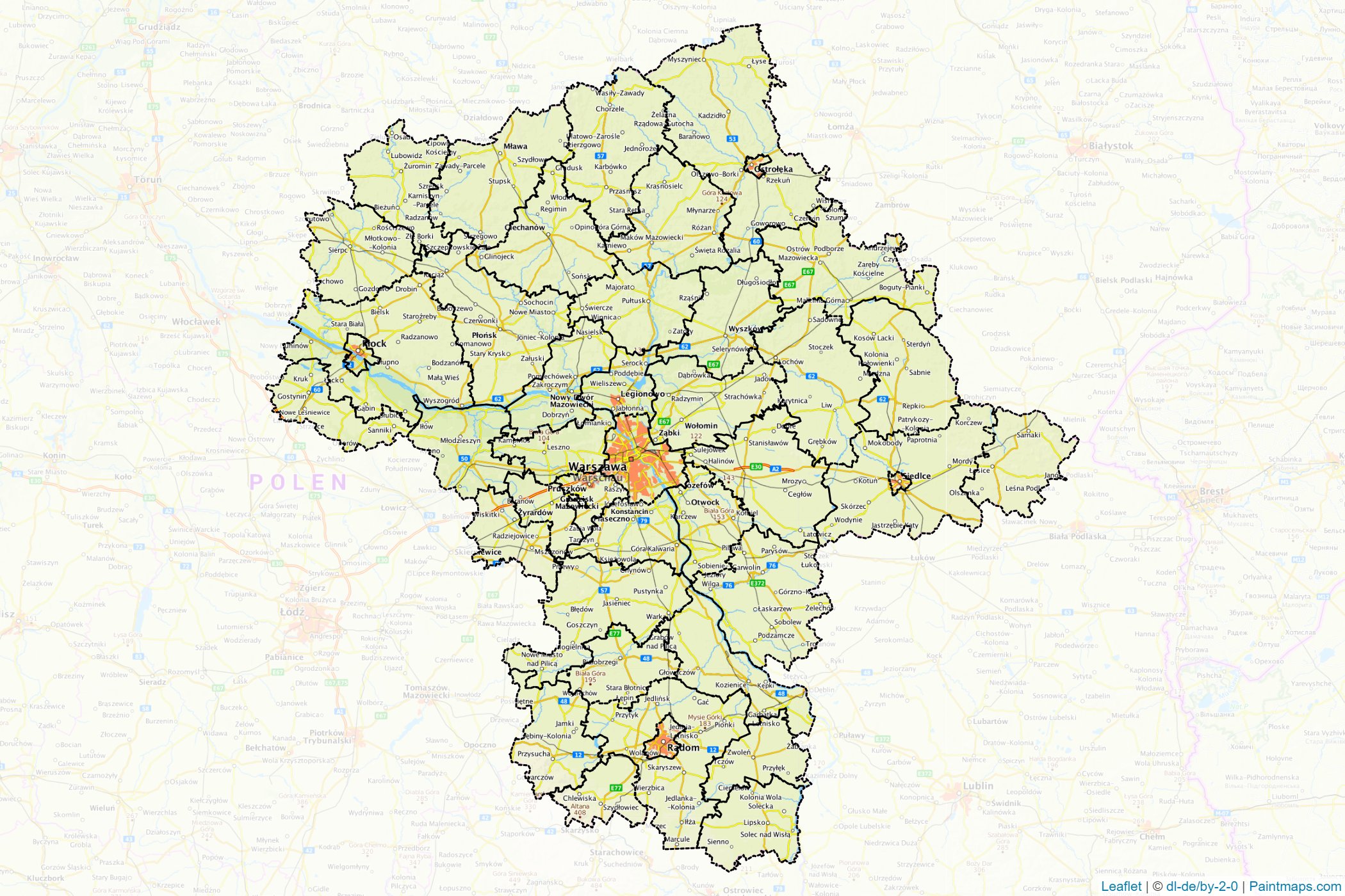 Mazowieckie (Poland) Map Cropping Samples-1