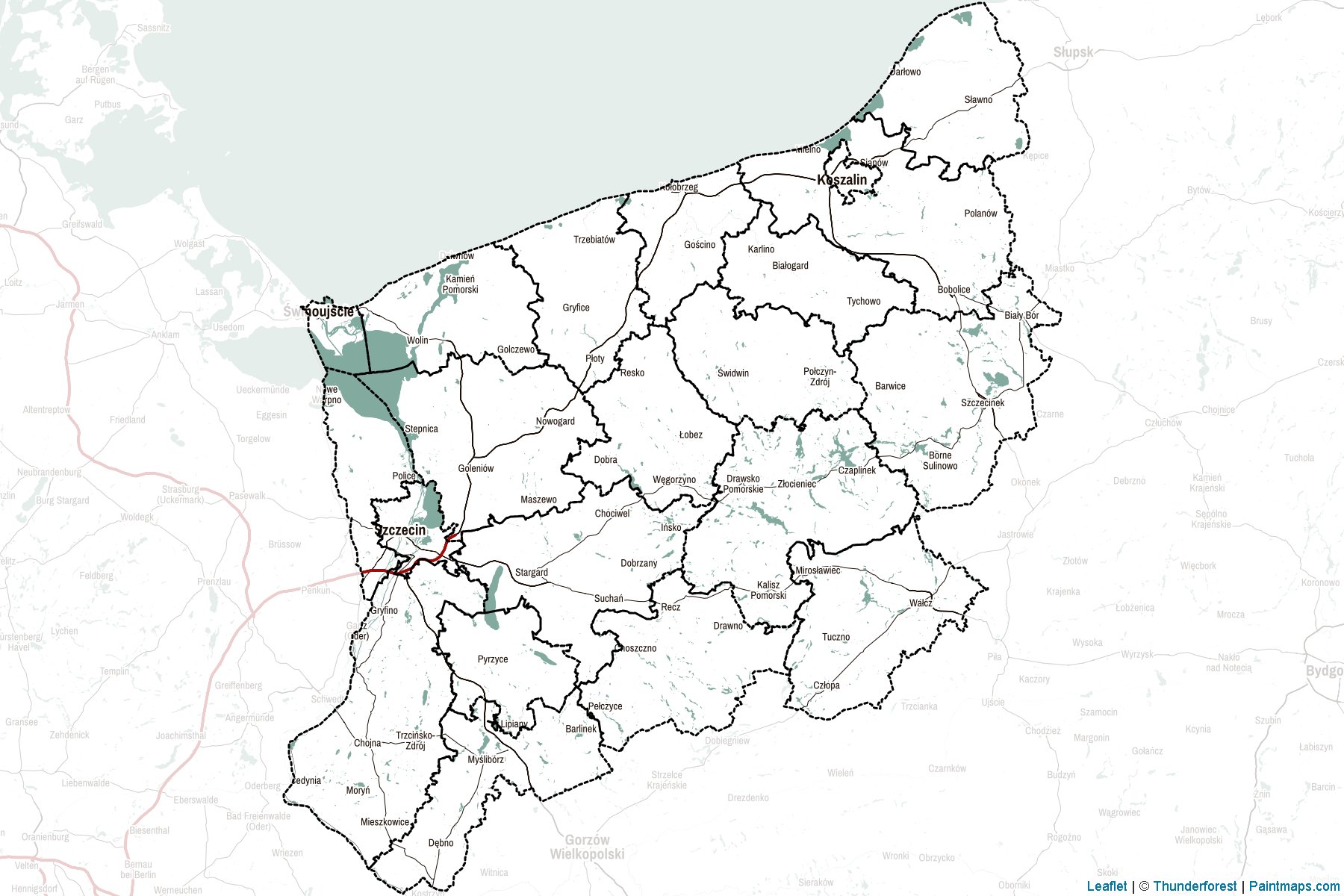 Zachodniopomorskie (Poland) Map Cropping Samples-2