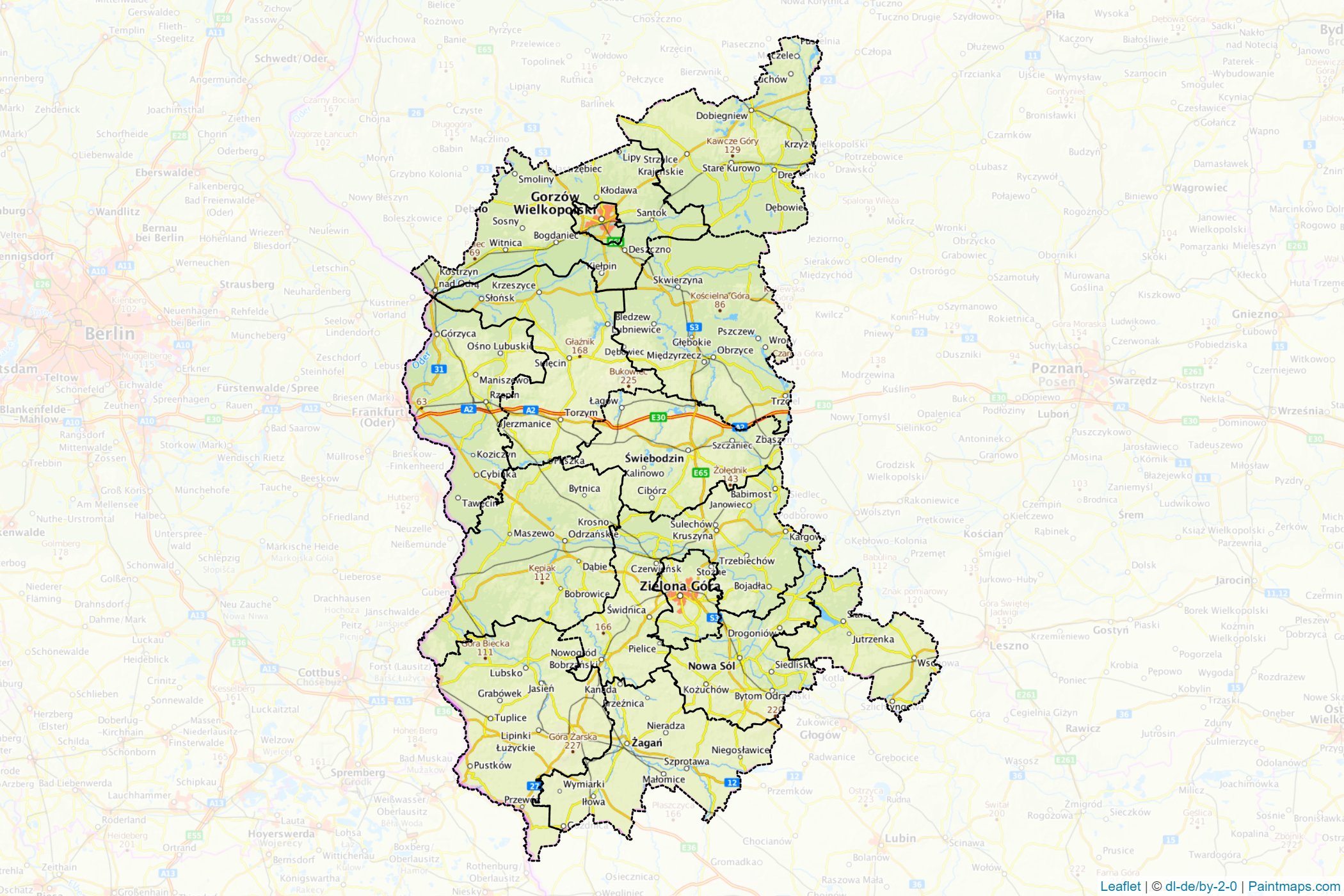 Lubuskie (Poland) Map Cropping Samples-1