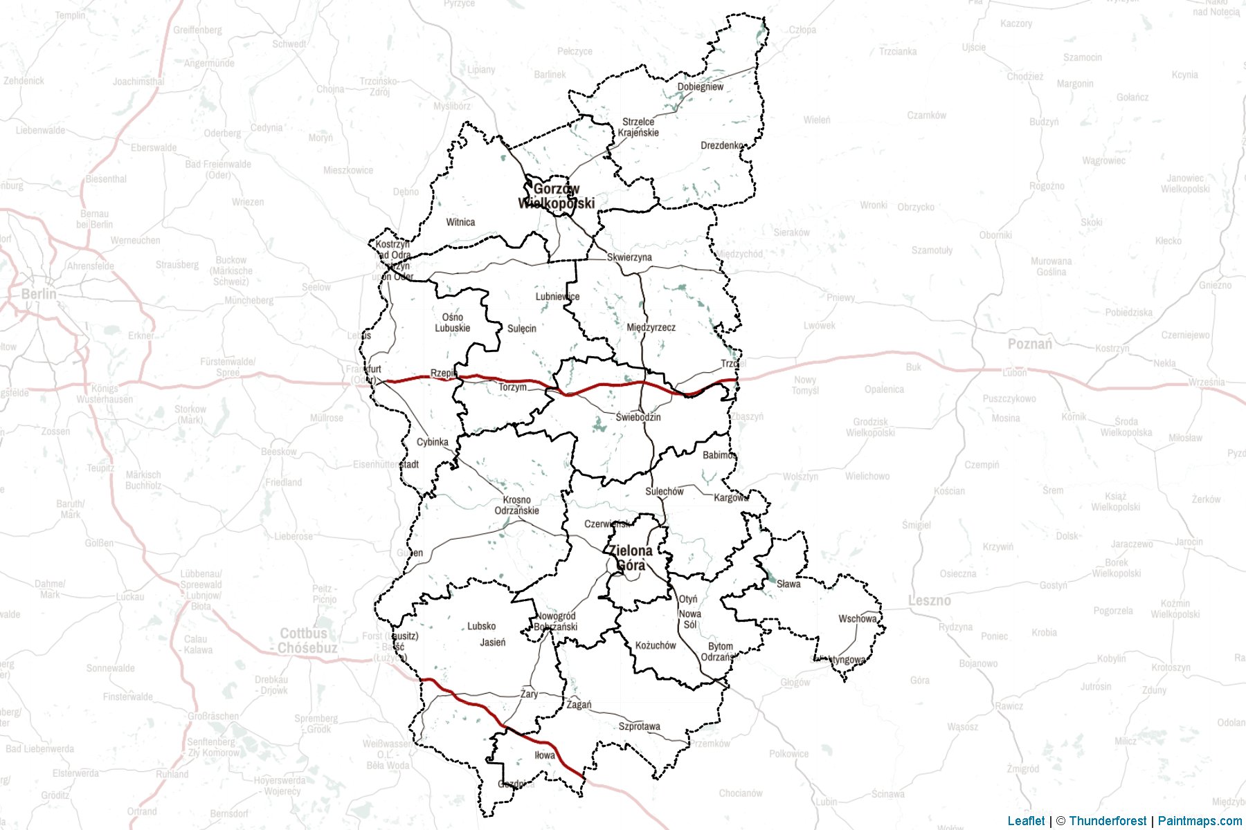 Lubuskie (Poland) Map Cropping Samples-2