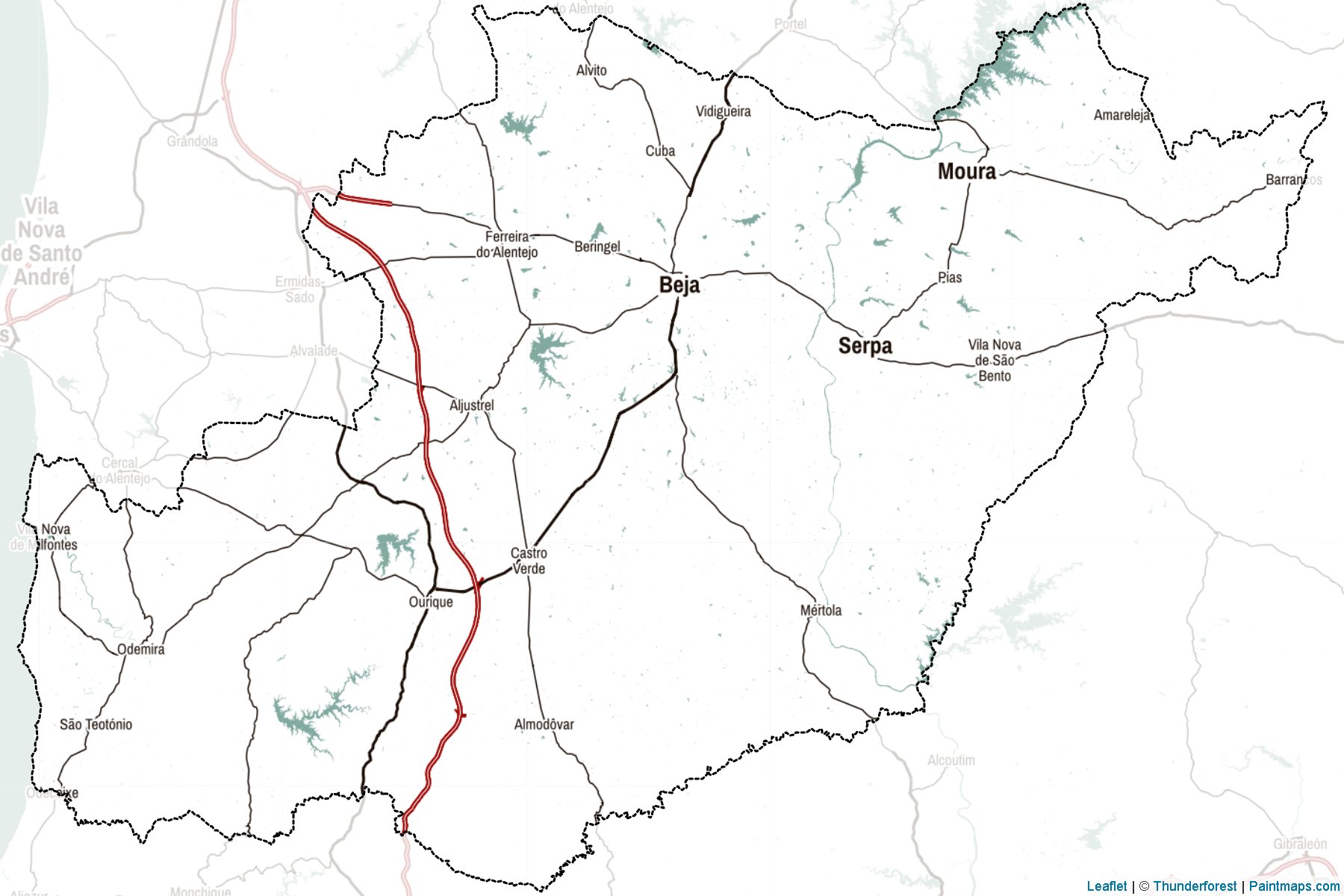 Beja District (Portekiz) Haritası Örnekleri-2