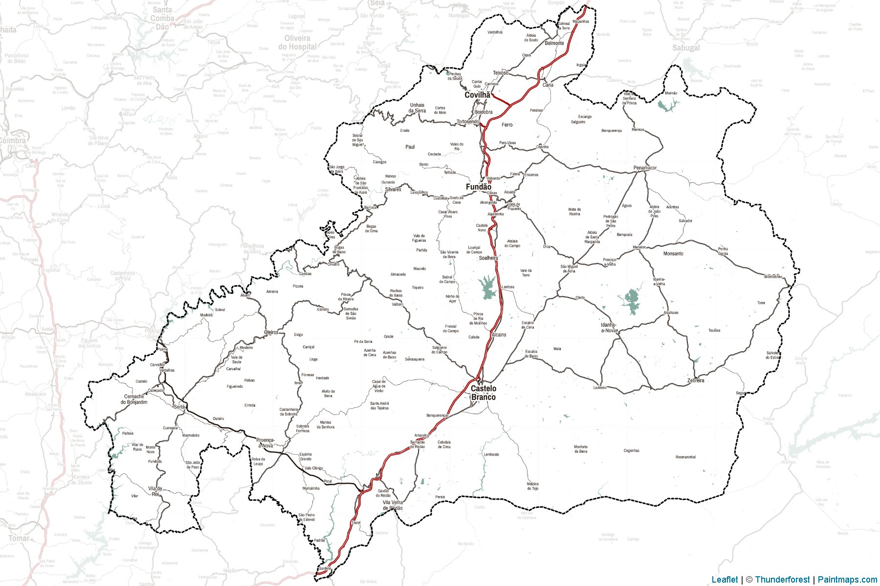 Castelo Branco (Portugal) Map Cropping Samples-2