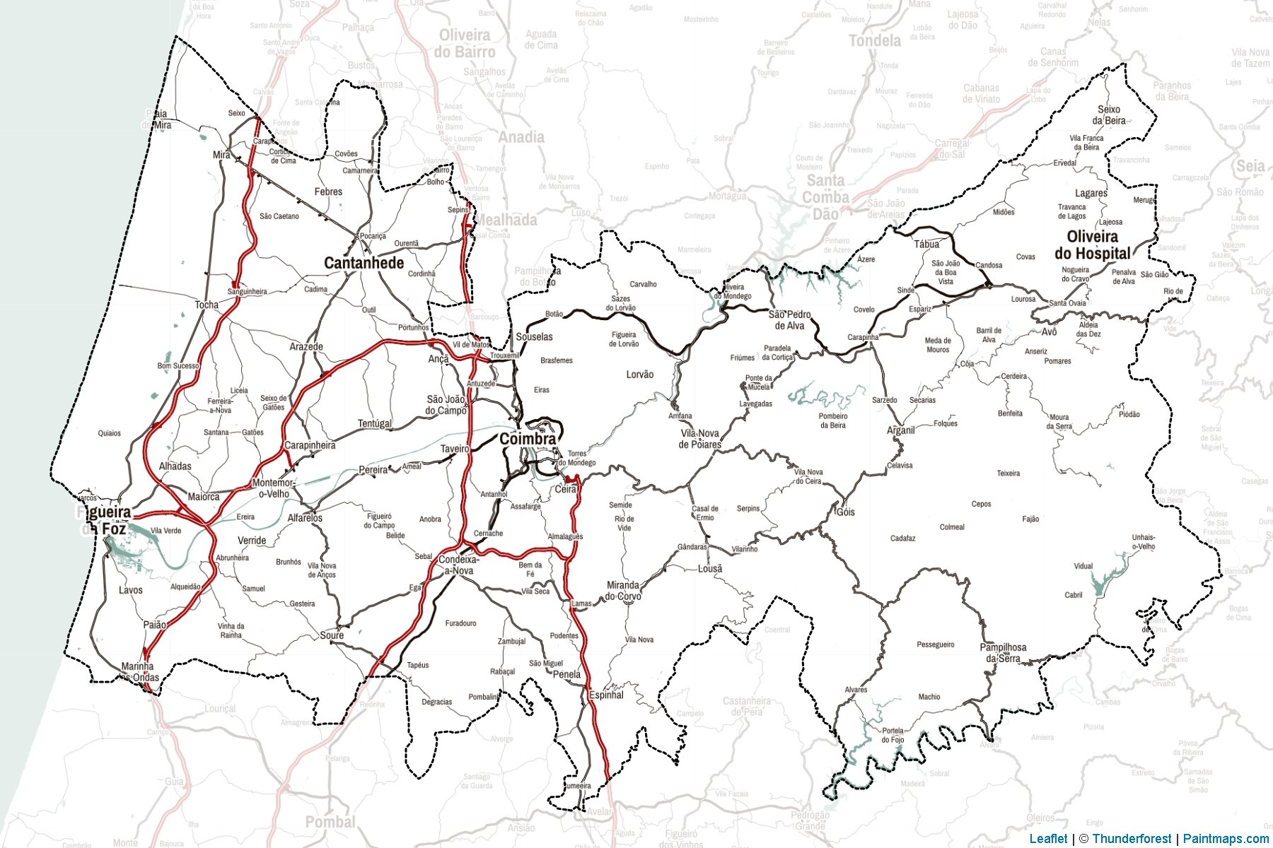 Coimbra District (Portekiz) Haritası Örnekleri-2