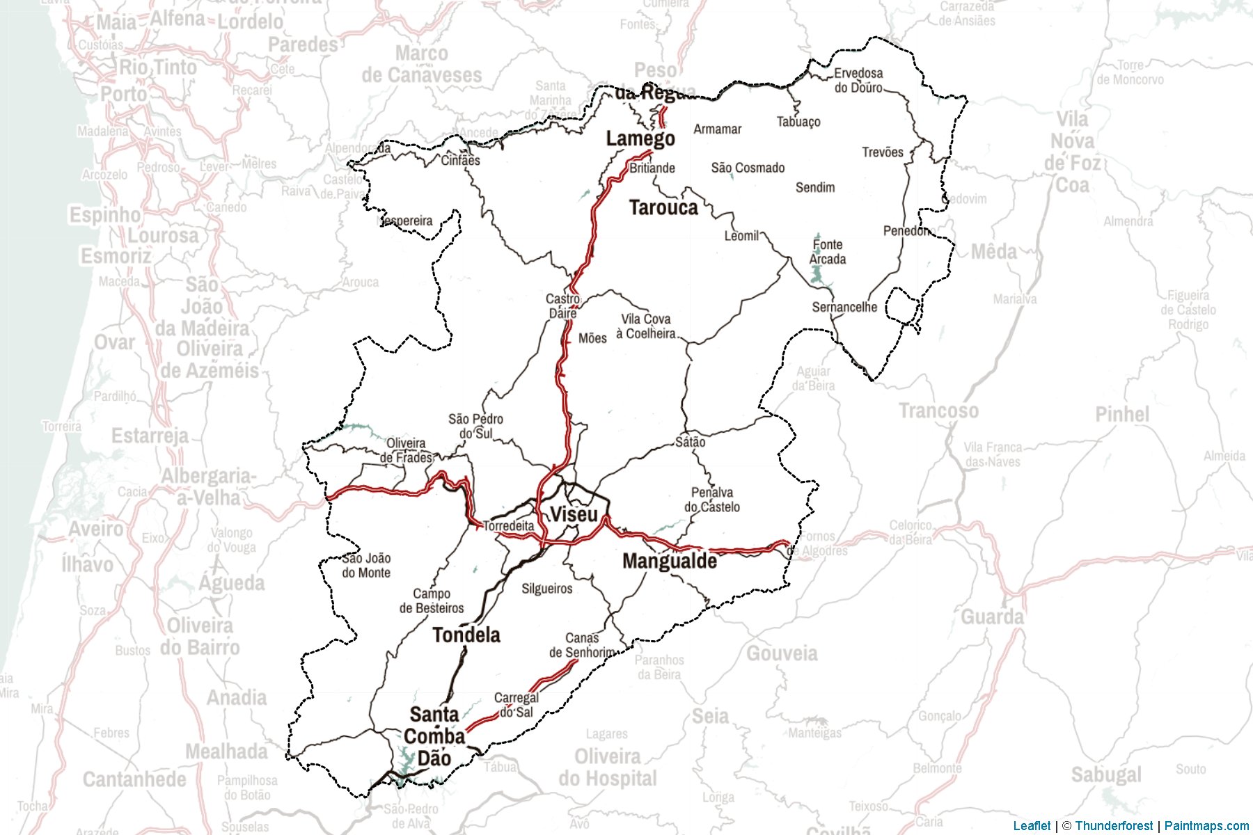 Viseu (Portugal) Map Cropping Samples-2