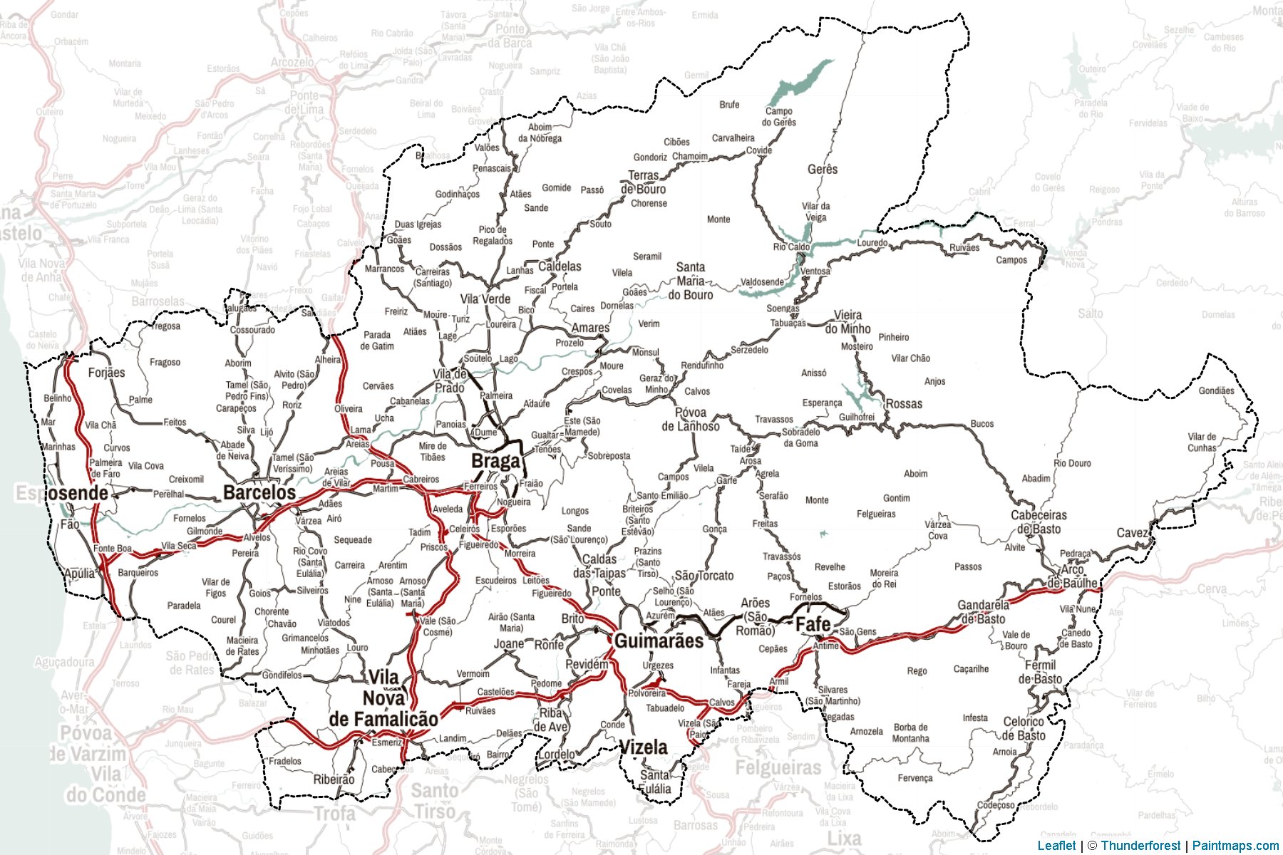 Braga (Portugal) Map Cropping Samples-2