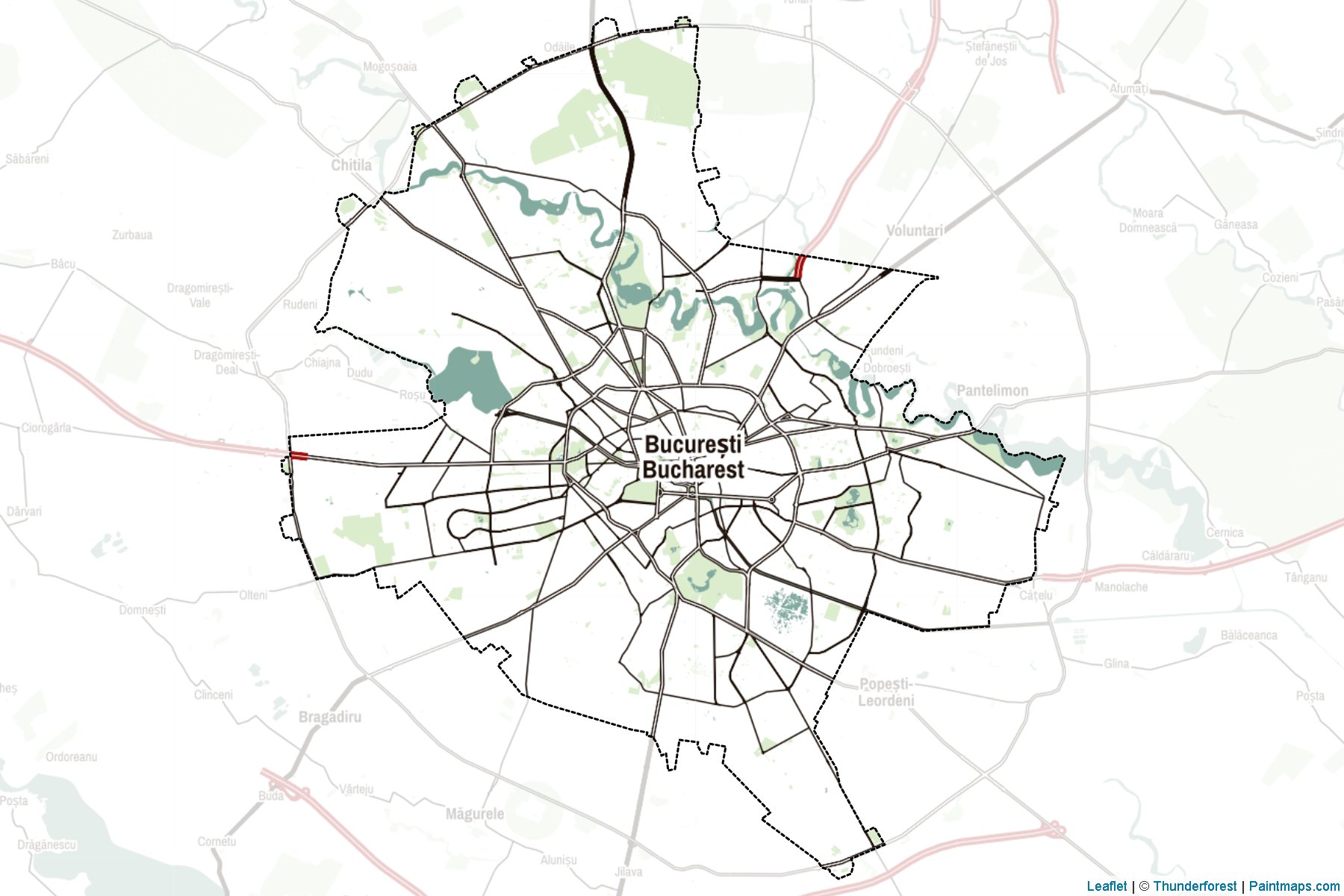 Bucharest (Romania) Map Cropping Samples-2