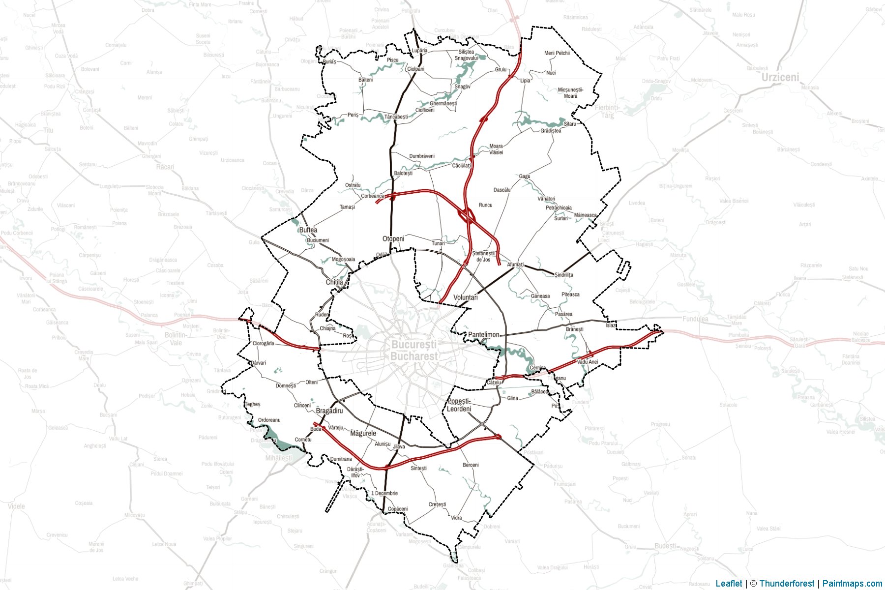 Muestras de recorte de mapas Ilfov (Rumania)-2