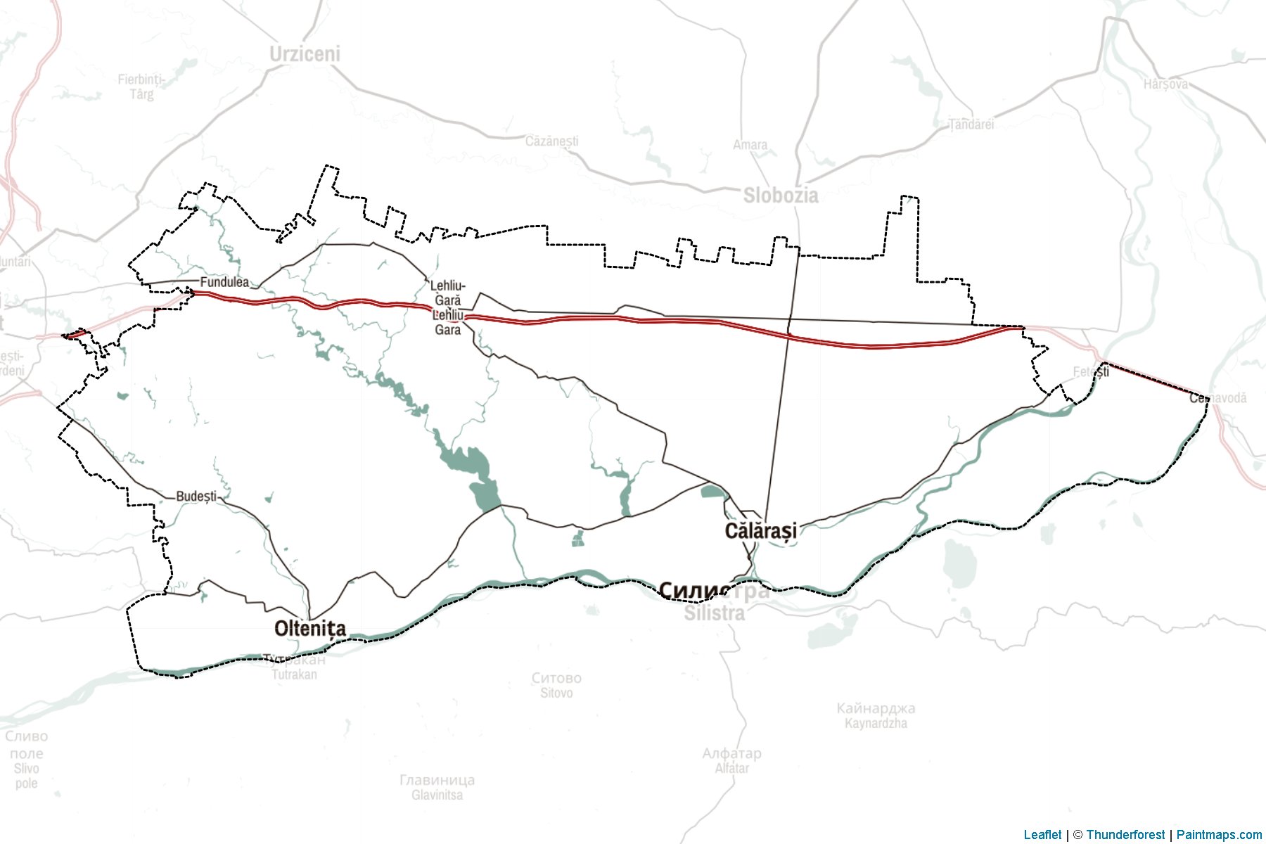 Muestras de recorte de mapas Călăraşi (Rumania)-2