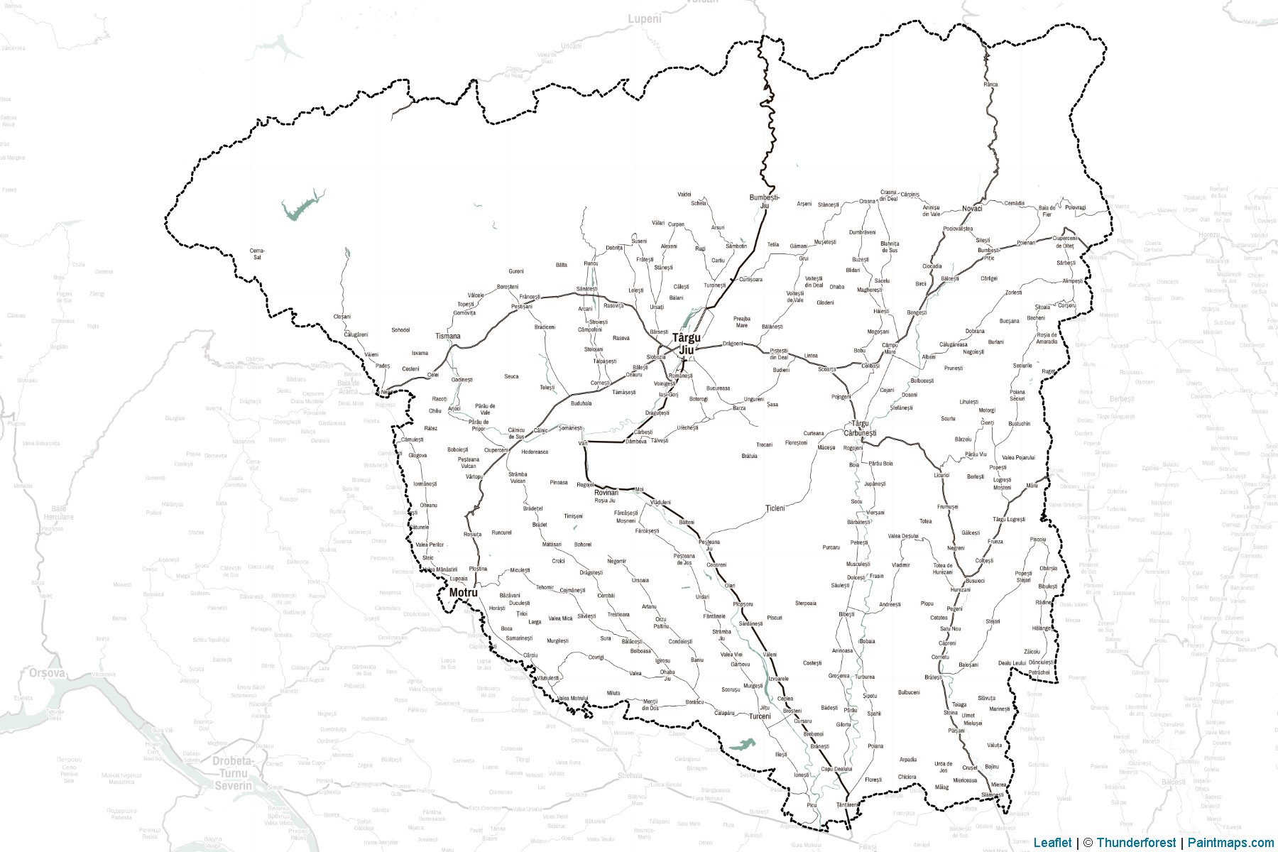 Gorj (Romania) Map Cropping Samples-2