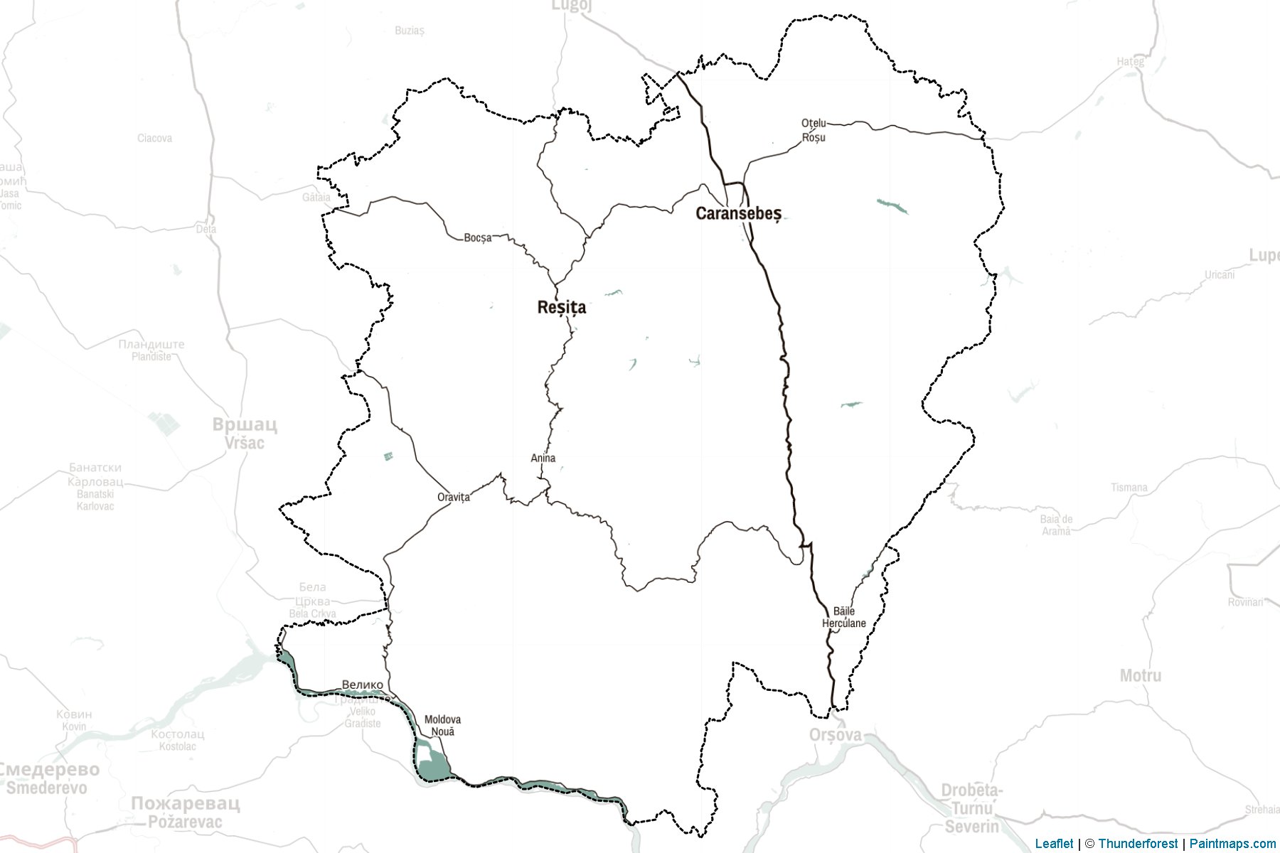 Caras-Severin (Romania) Map Cropping Samples-2