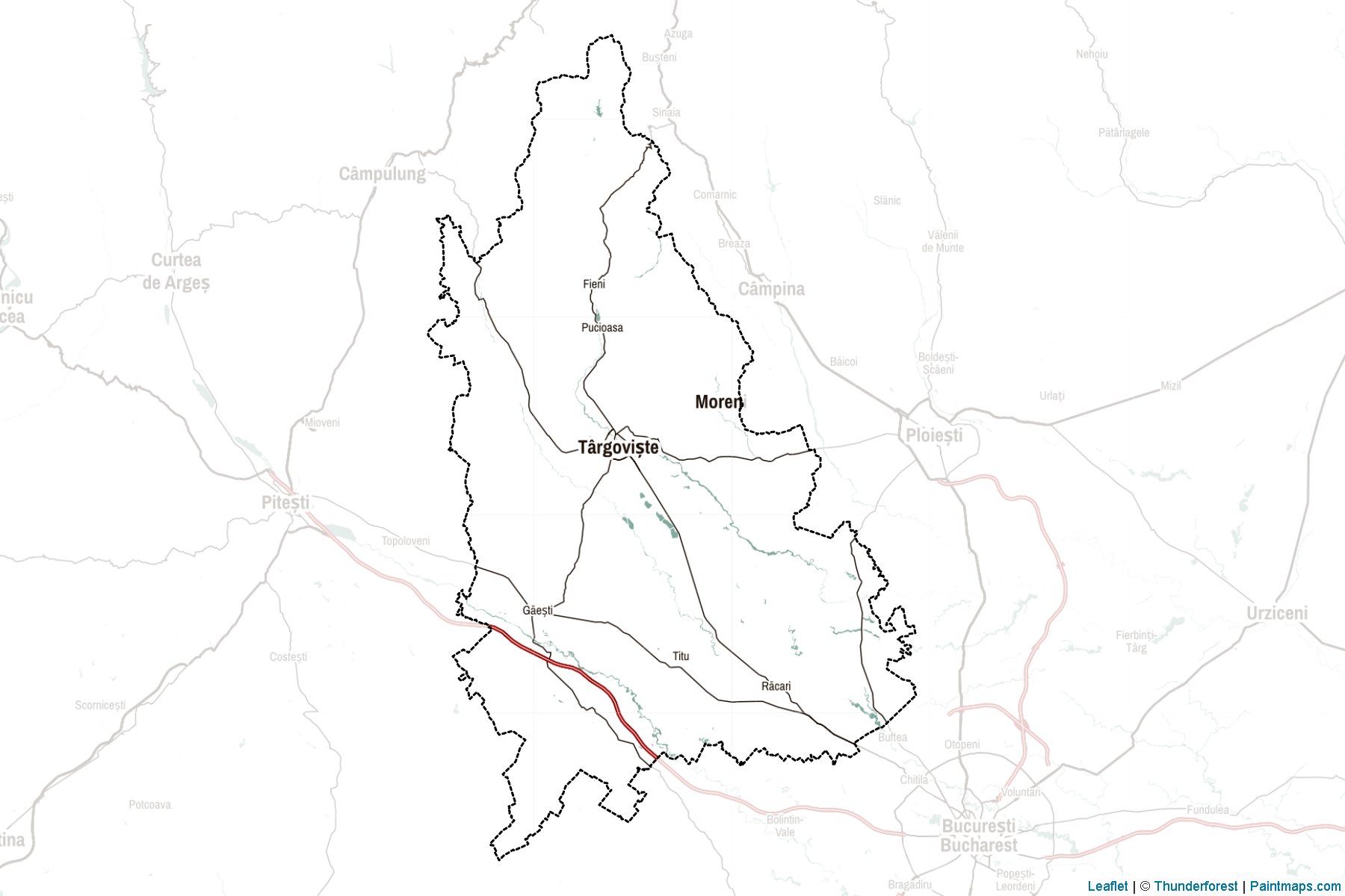 Dâmbovita (Romania) Map Cropping Samples-2