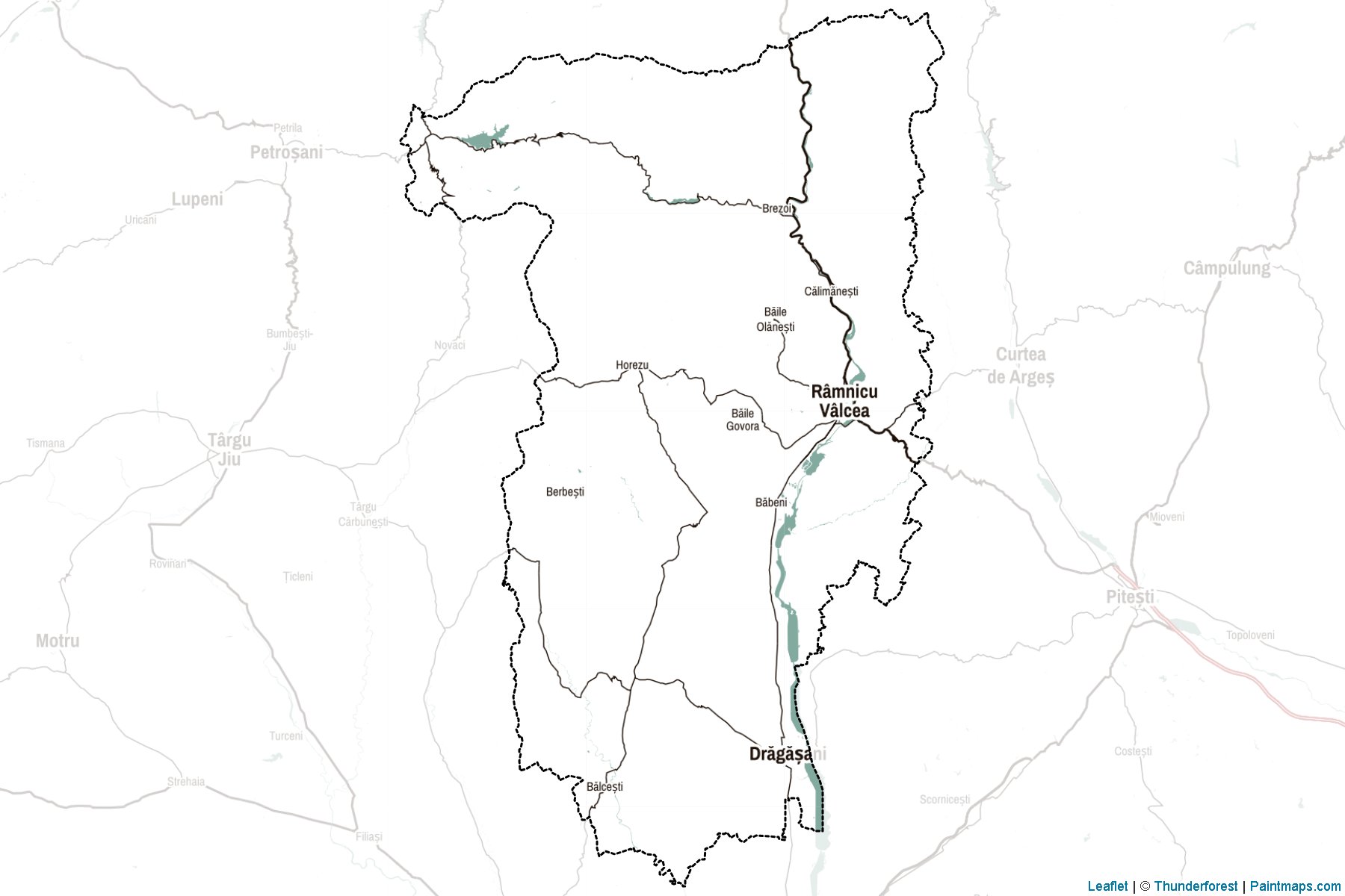 Muestras de recorte de mapas Vâlcea (Rumania)-2