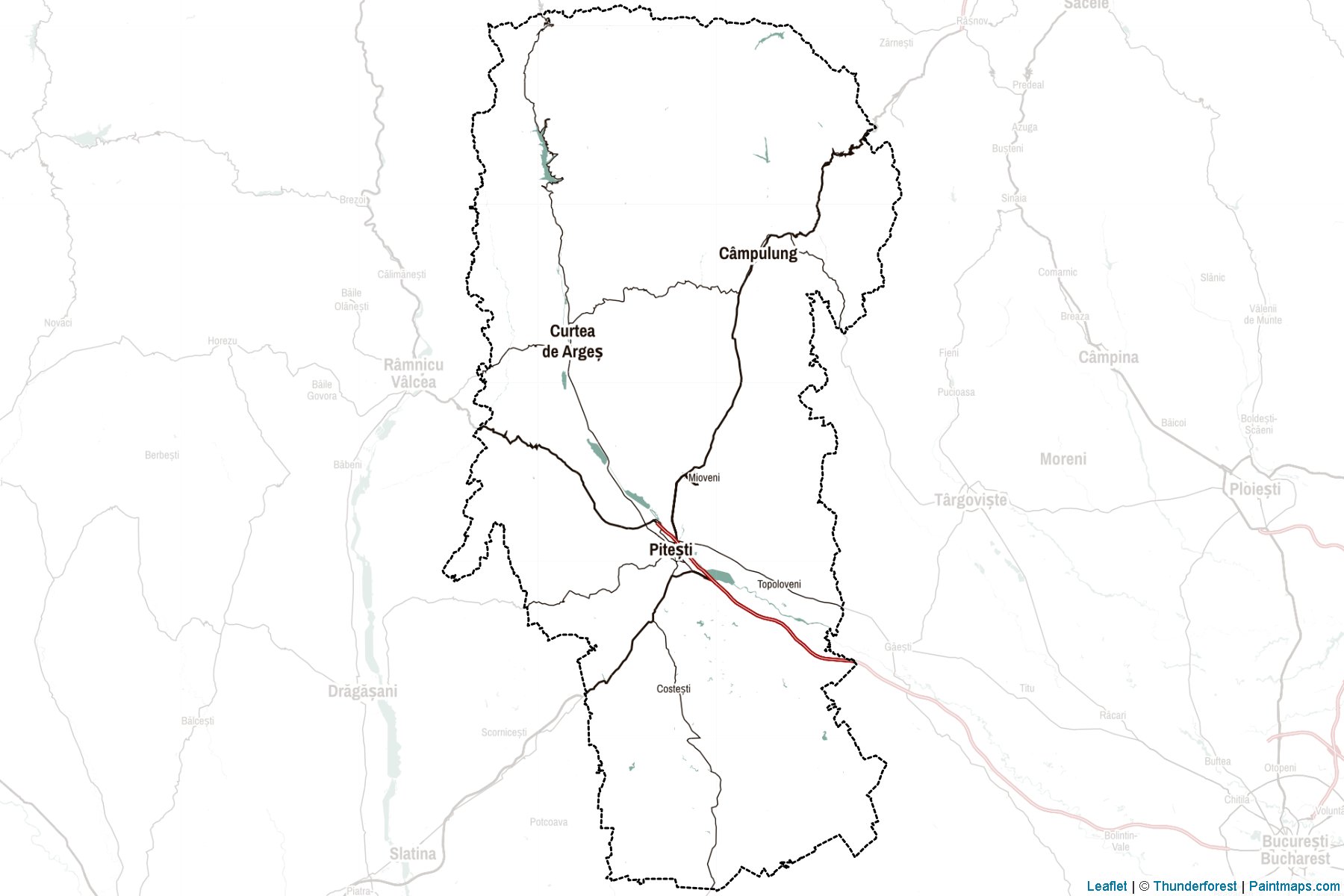 Muestras de recorte de mapas Argeş (Rumania)-2